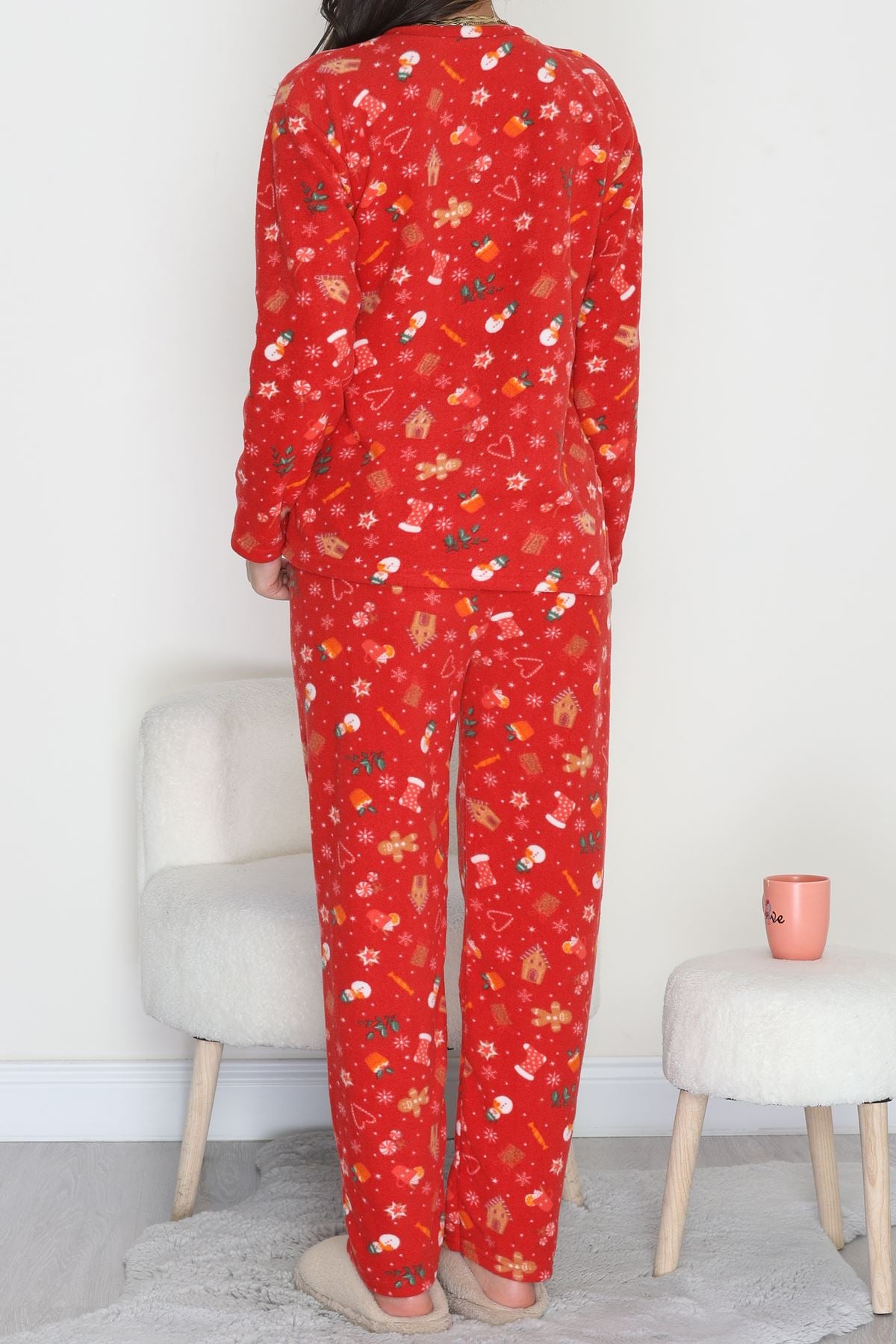 Polar Alt Üst Aynı Pijama Takımı Kırmızıyılbaşı - 168.1287.
