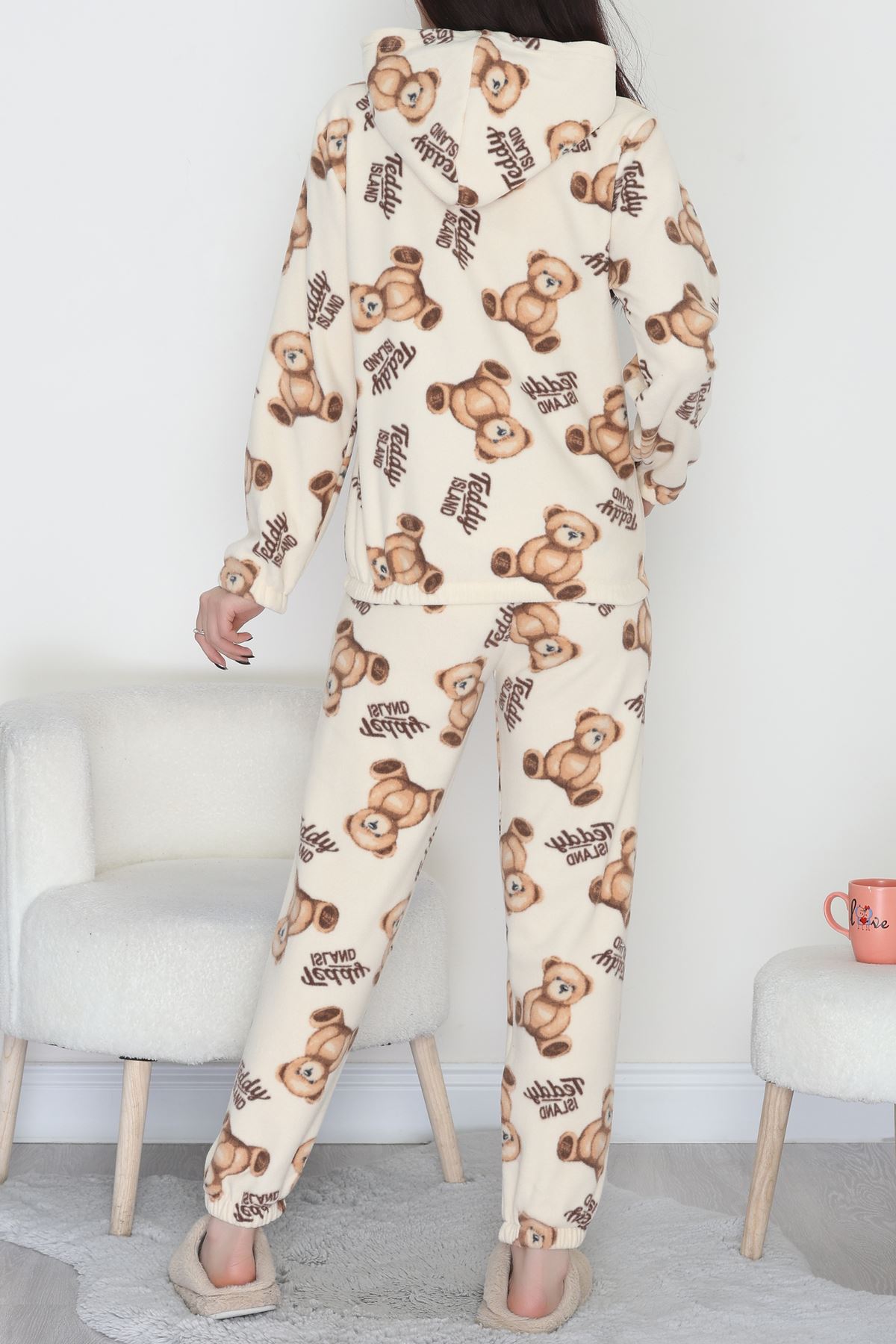 Kapşonlu Polar Takım Kahveayı - 344.1287.