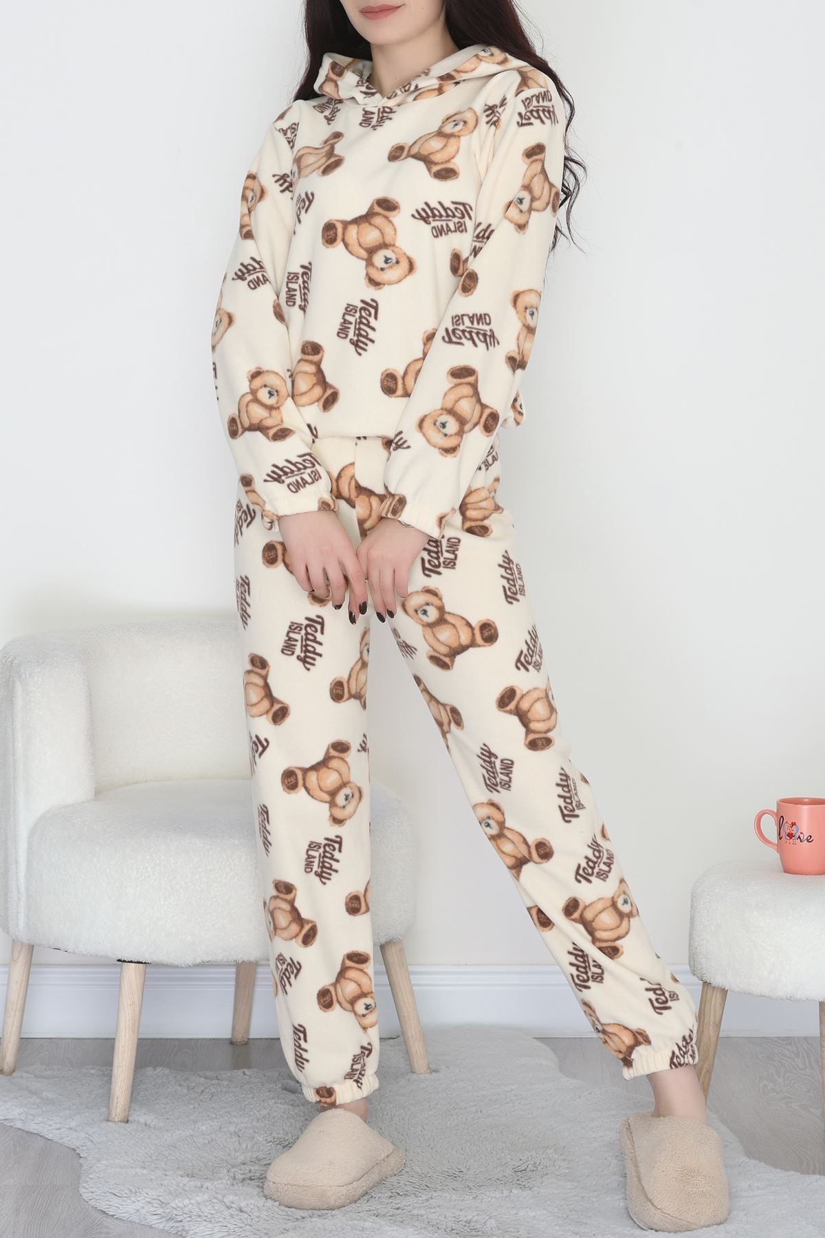 Kapşonlu Polar Takım Kahveayı - 344.1287.