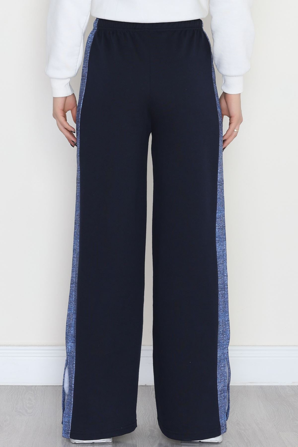 Kot Garnili Yırtmaçlı Eşofman Altı Lacivert - 30095.1857.