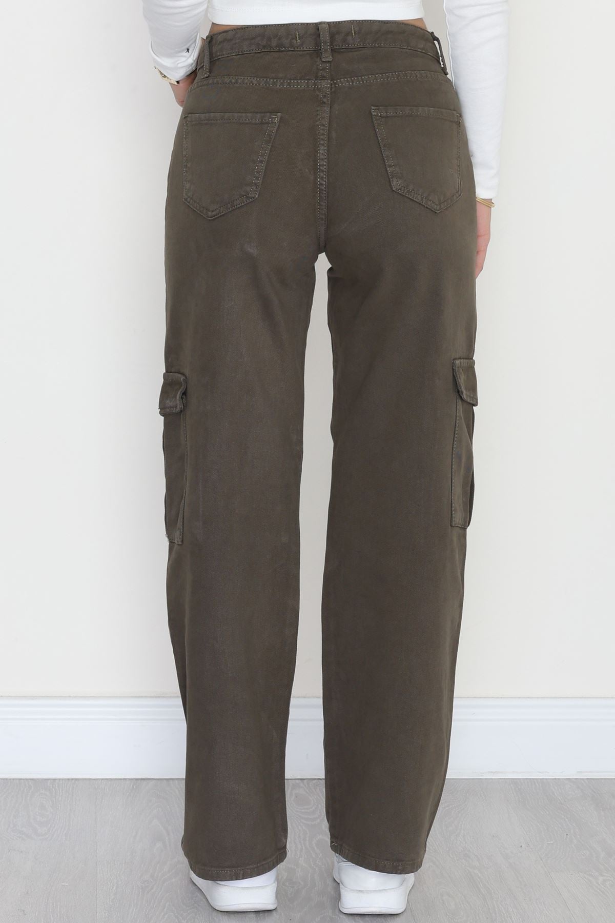 Kargo Cep Palazzo Kot Pantolon Haki - 42681.1836.