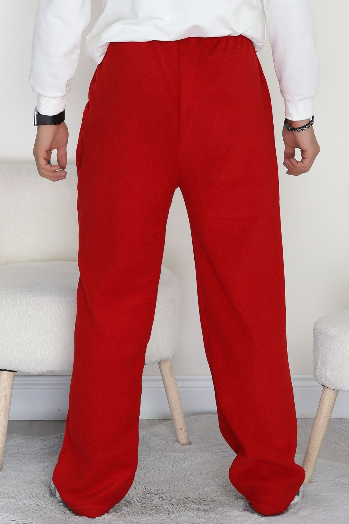 Cepli Polar Erkek Pijama Altı Kırmızı - 42736.1049.