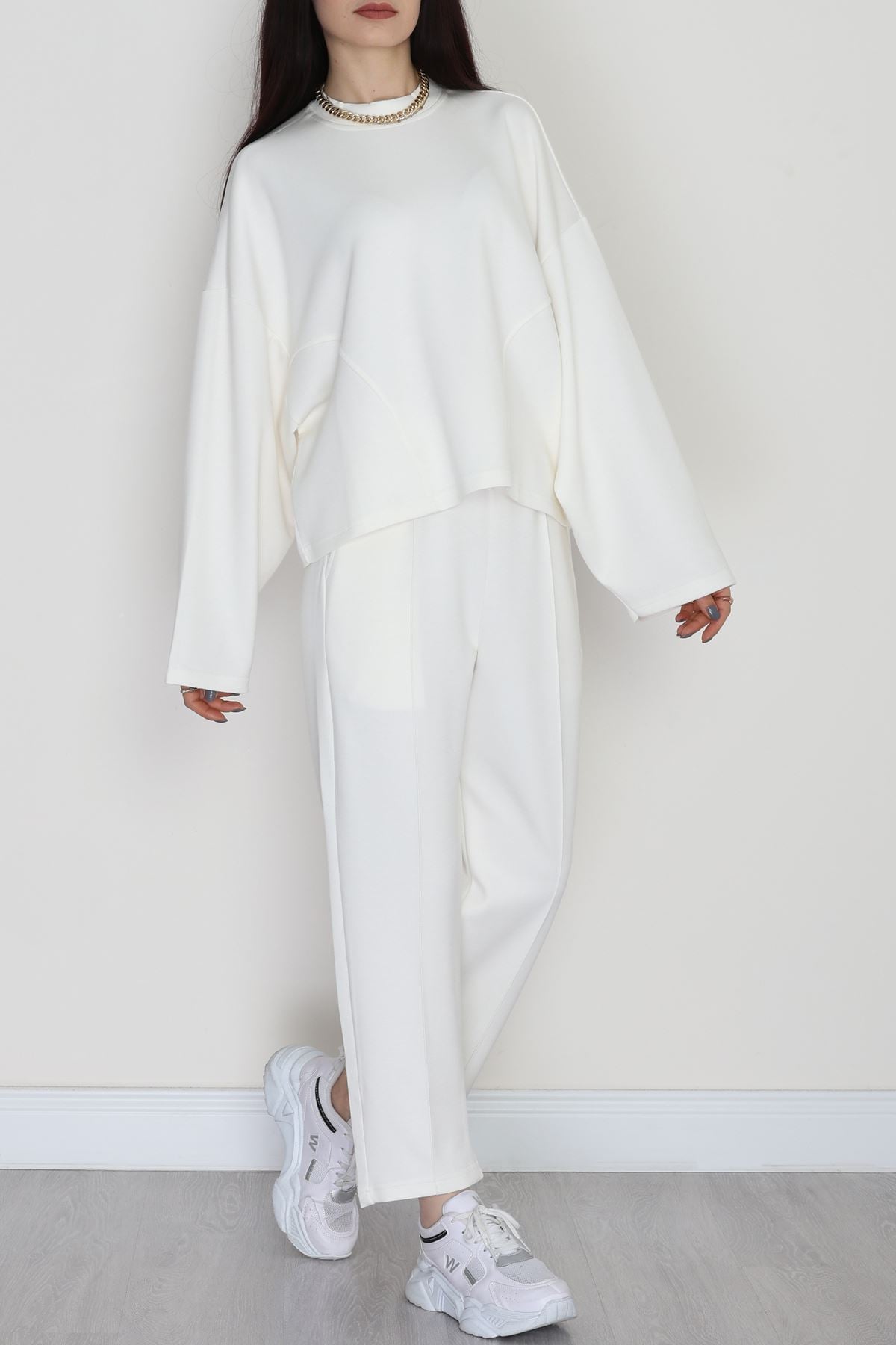 Havuç Pantolonlu Takım Ekru - 4127.1247.