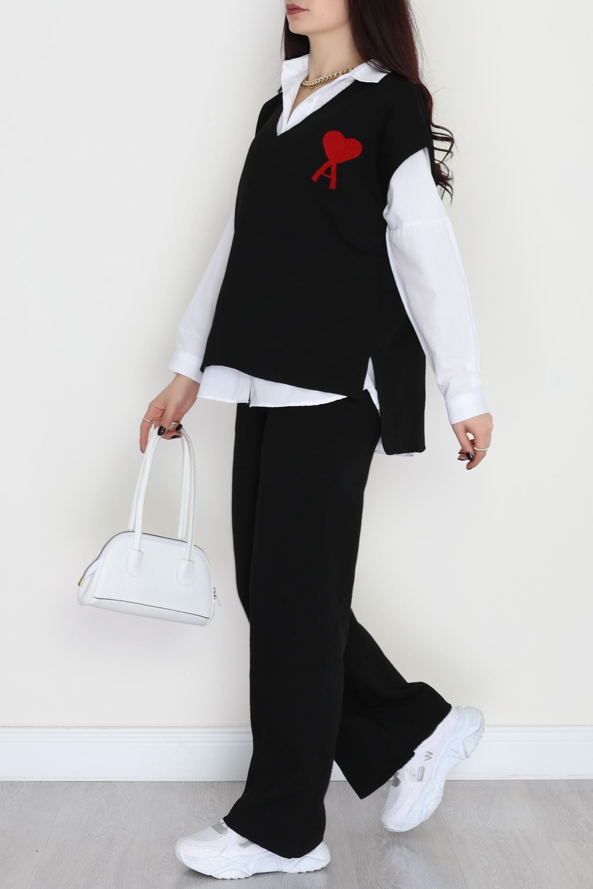 Baskılı Triko Takım Siyah - 7109.1247.