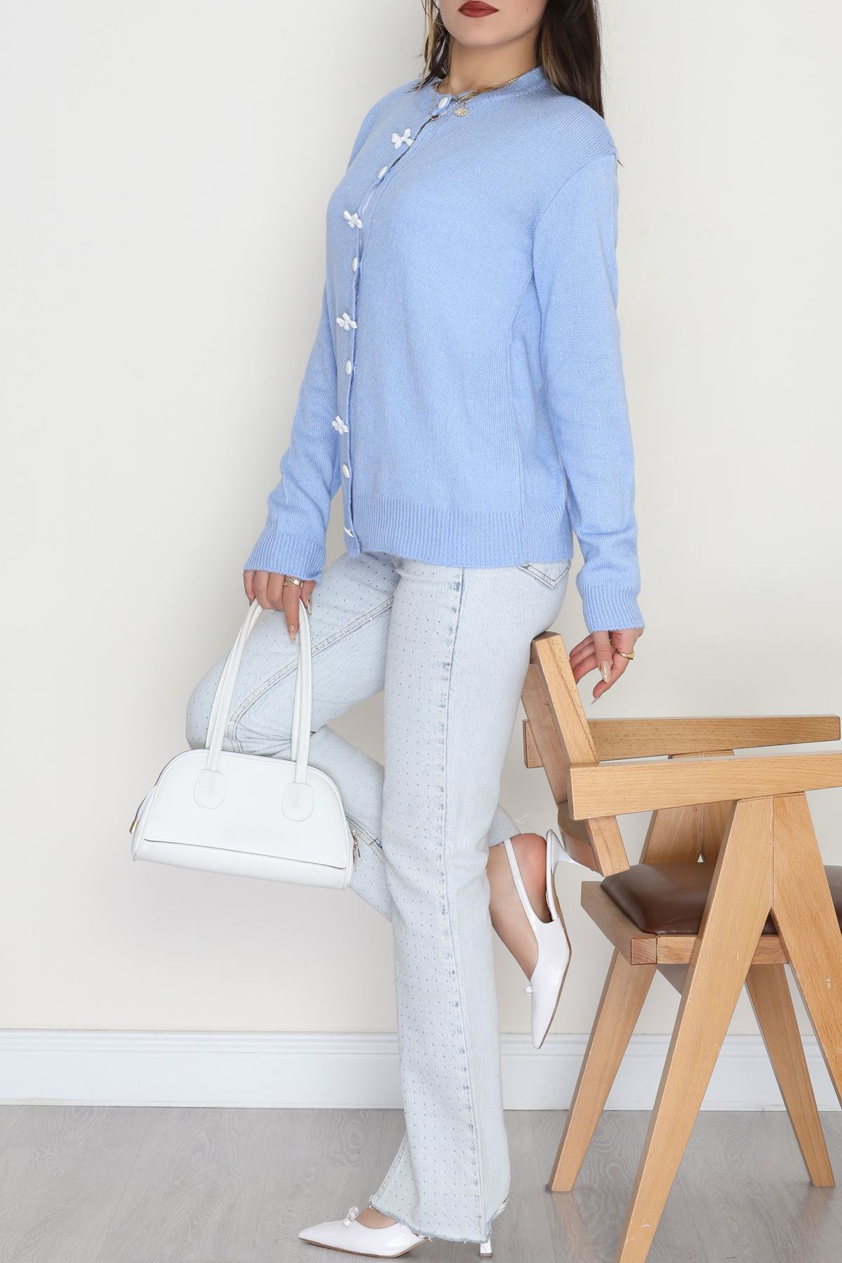 Fiyonk Detay Triko Hırka Bebemavi - 2396.1247.