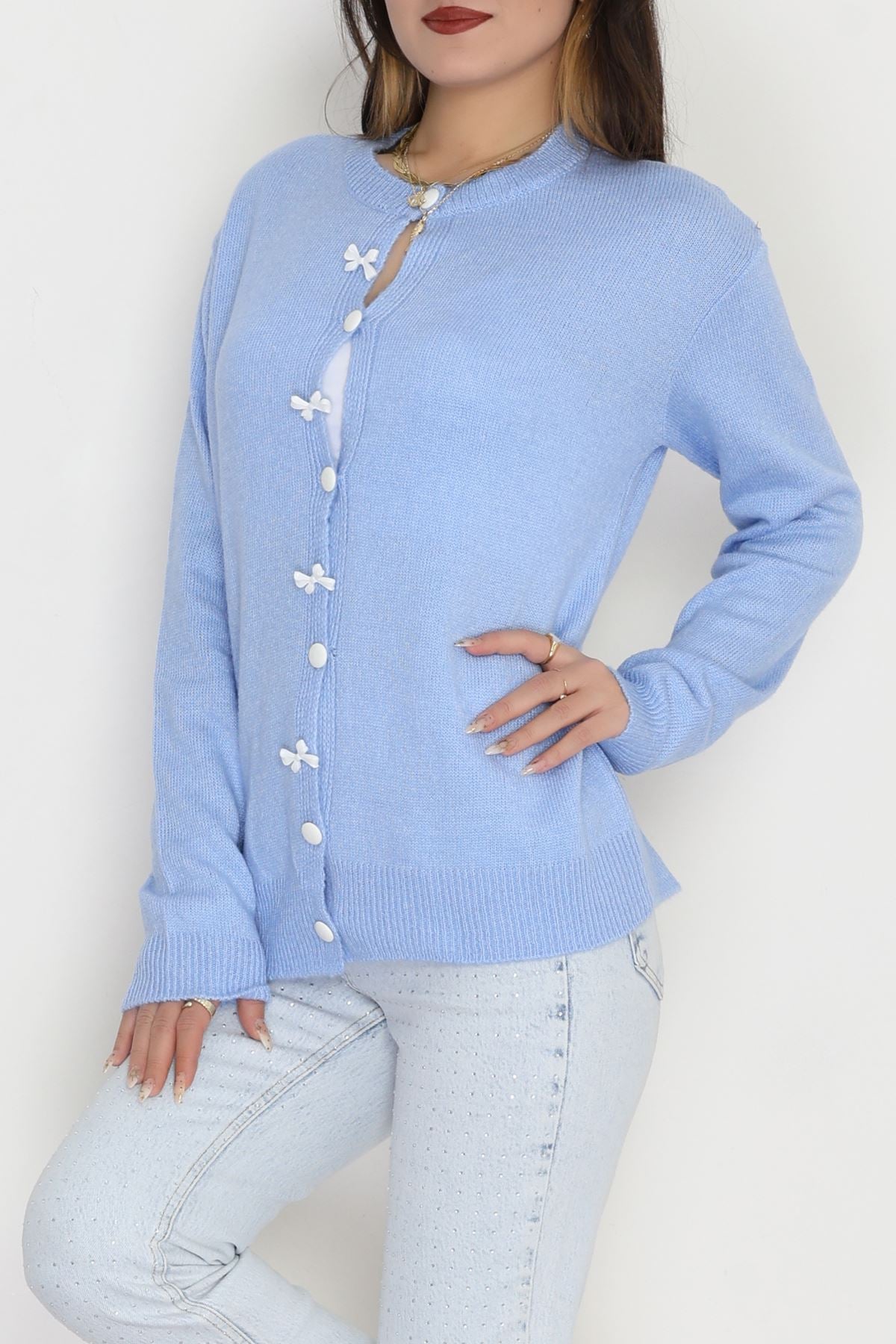 Fiyonk Detay Triko Hırka Bebemavi - 2396.1247.