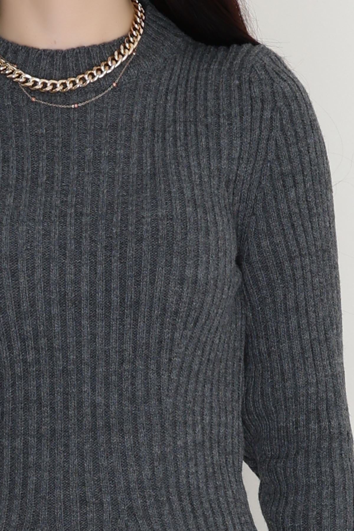 Triko Elbise Antrasit - 1907.1247.