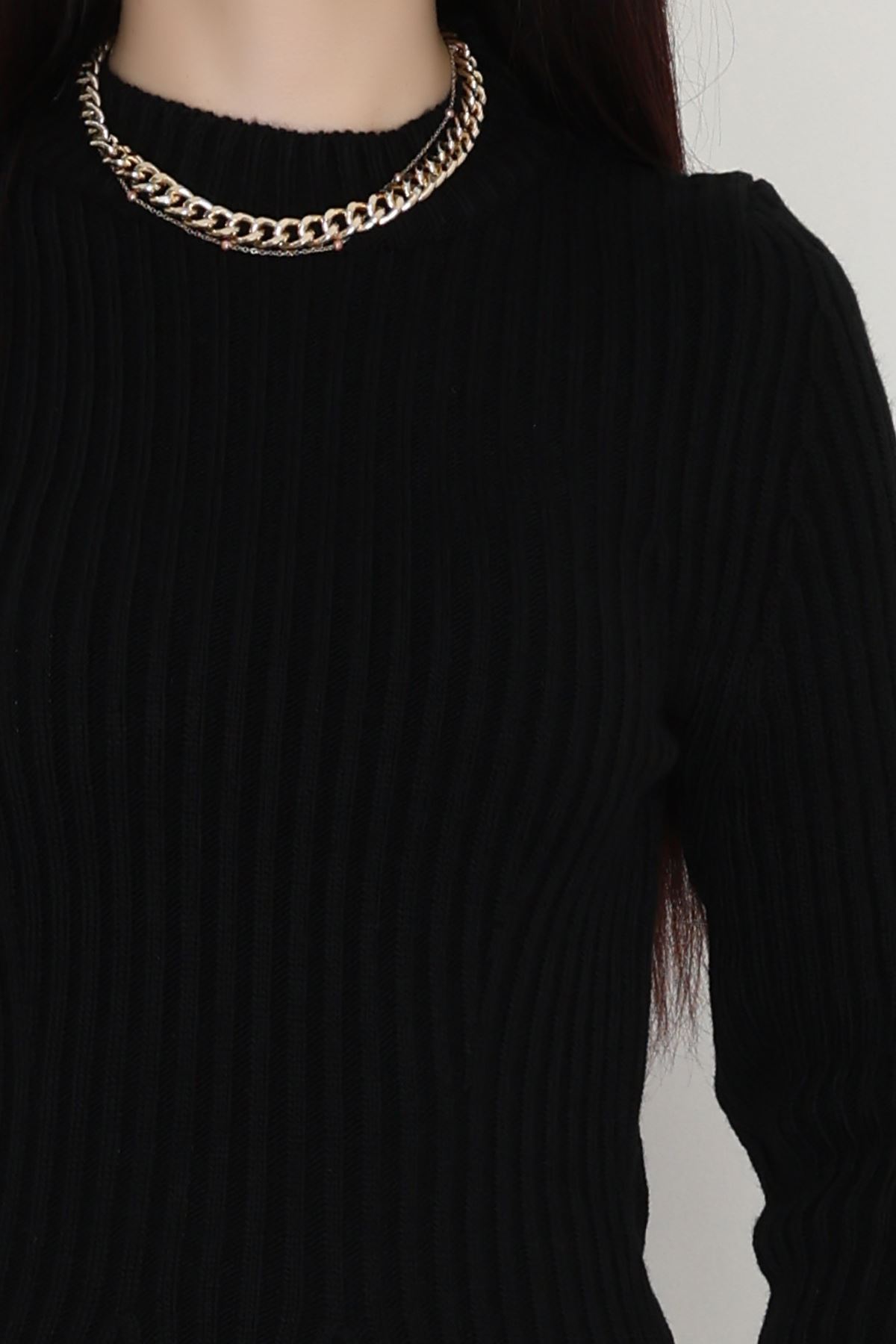 Triko Elbise Siyah - 1907.1247.