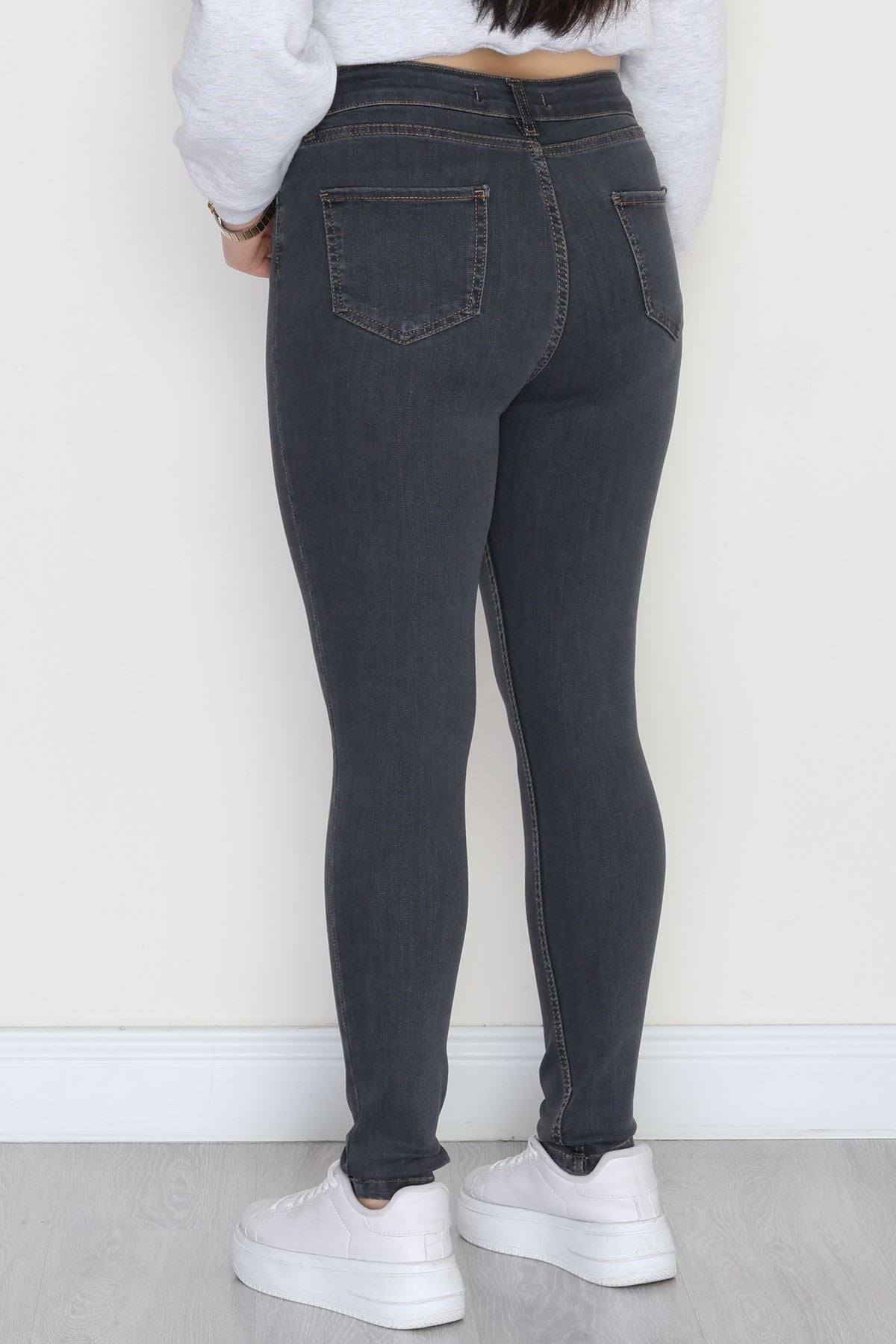 Büyük Beden Dar Paça Kot Pantolon Füme - 42684.1836.