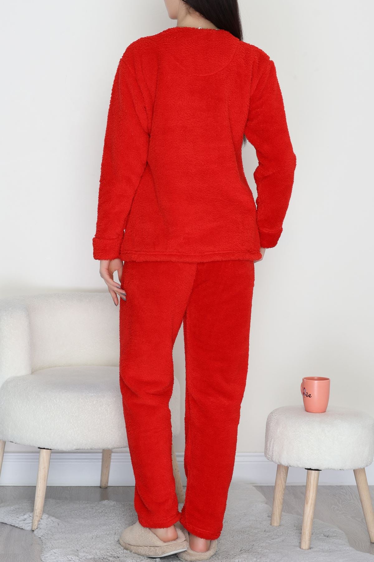Peluş Pijama Takımı Kırmızı - 52105.1961.