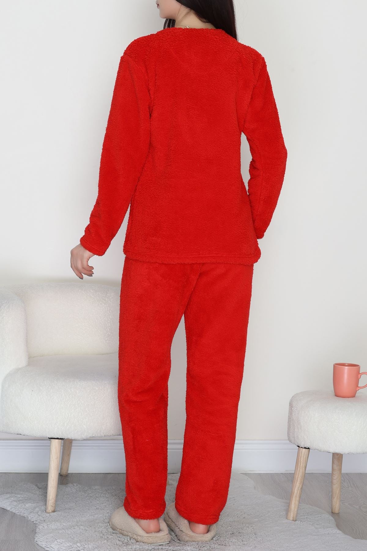 Peluş Pijama Takımı Kırmızı - 52112.1961.