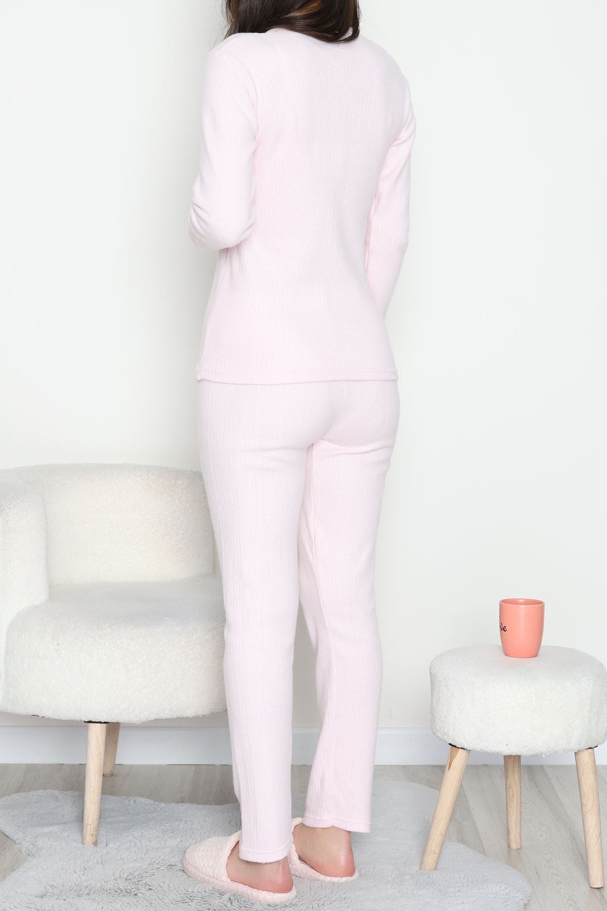 Nakışlı İnterlok Pijama Takımı Pembeayıcık - 800.1287.