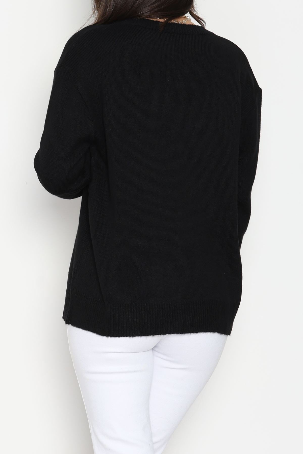 Fiyonk Detay Triko Hırka Siyah - 2396.1247.