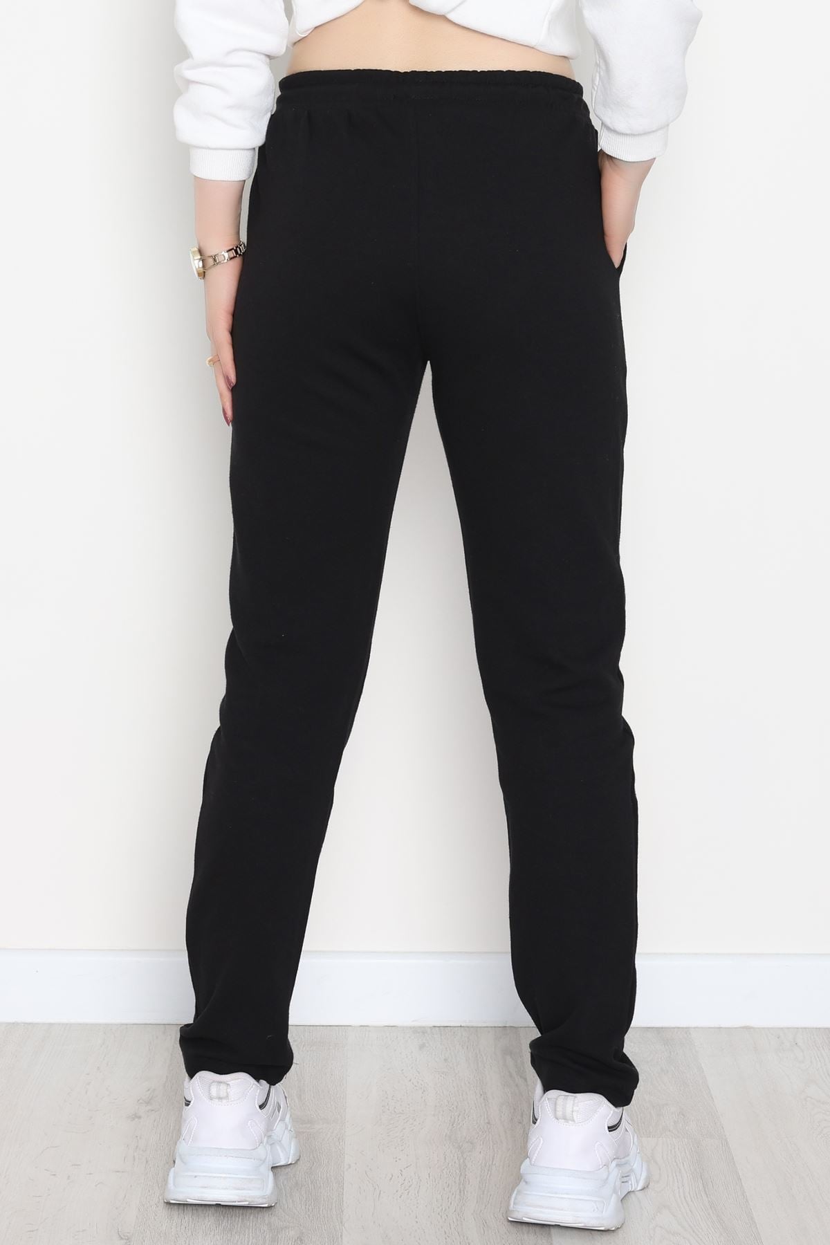 Double Face Kumaş Eşofman Altı Siyah - 40554.1431.