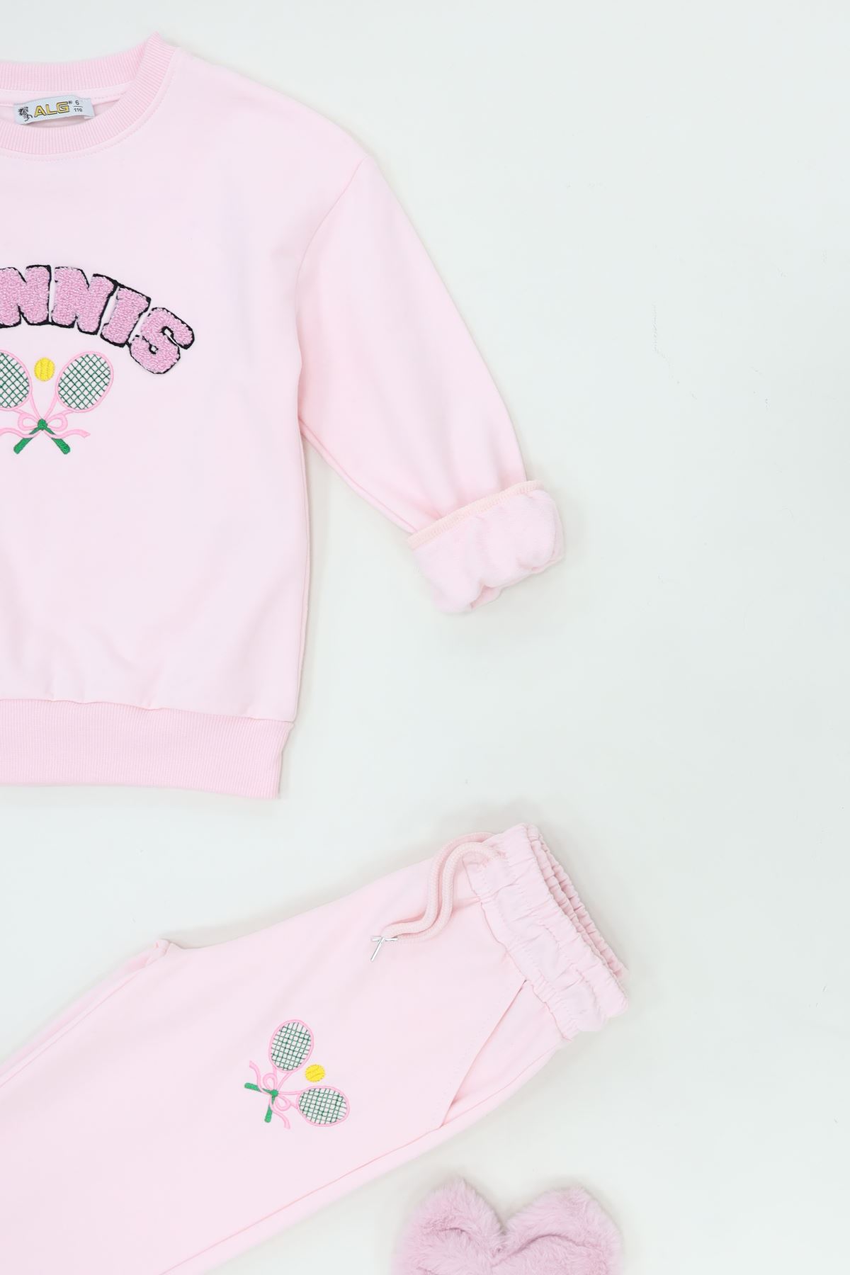 6-9 Yaş Şardonlu Yumoş Kumaş Takım Açıkpembe - 6264361.1576.