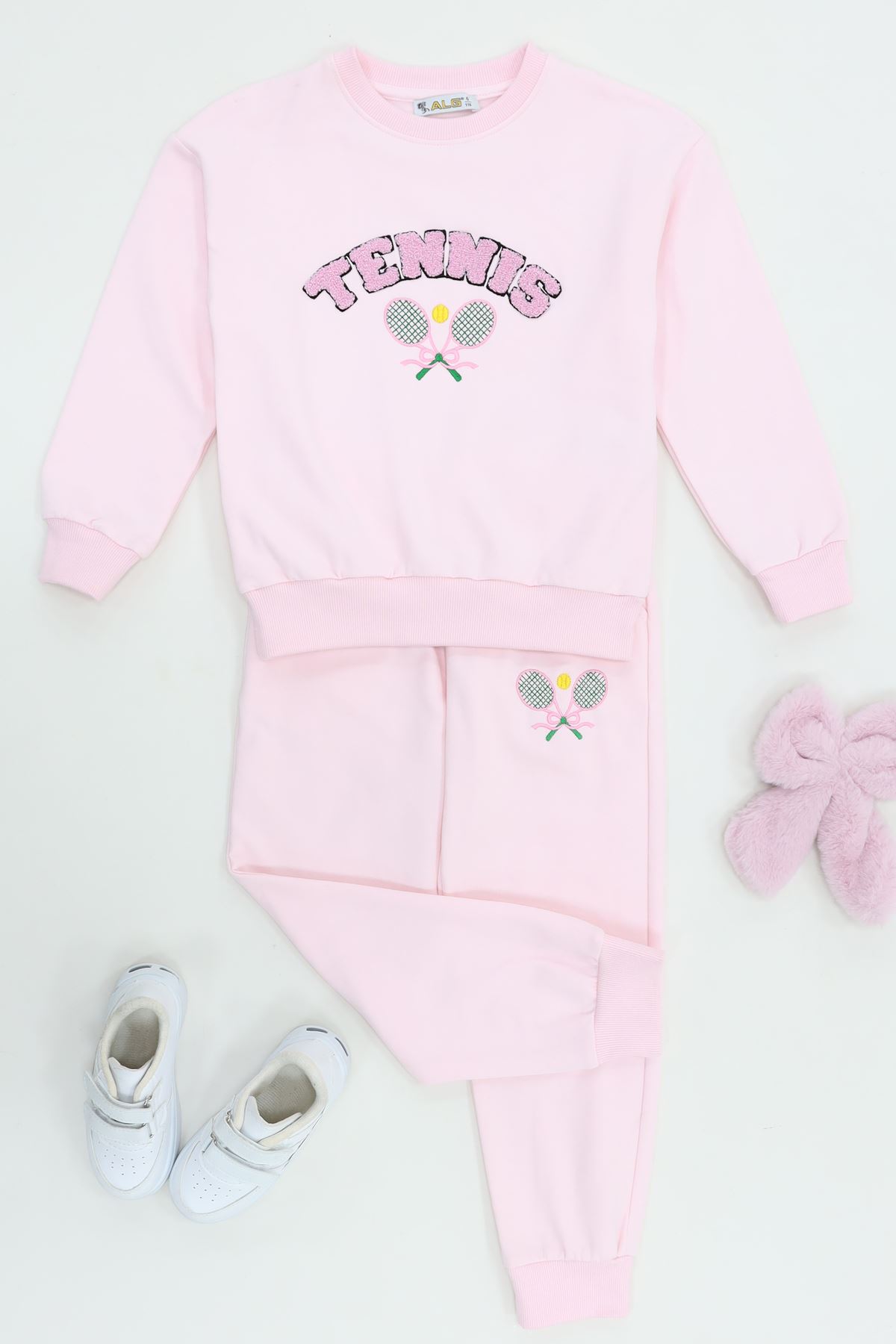 6-9 Yaş Şardonlu Yumoş Kumaş Takım Açıkpembe - 6264361.1576.