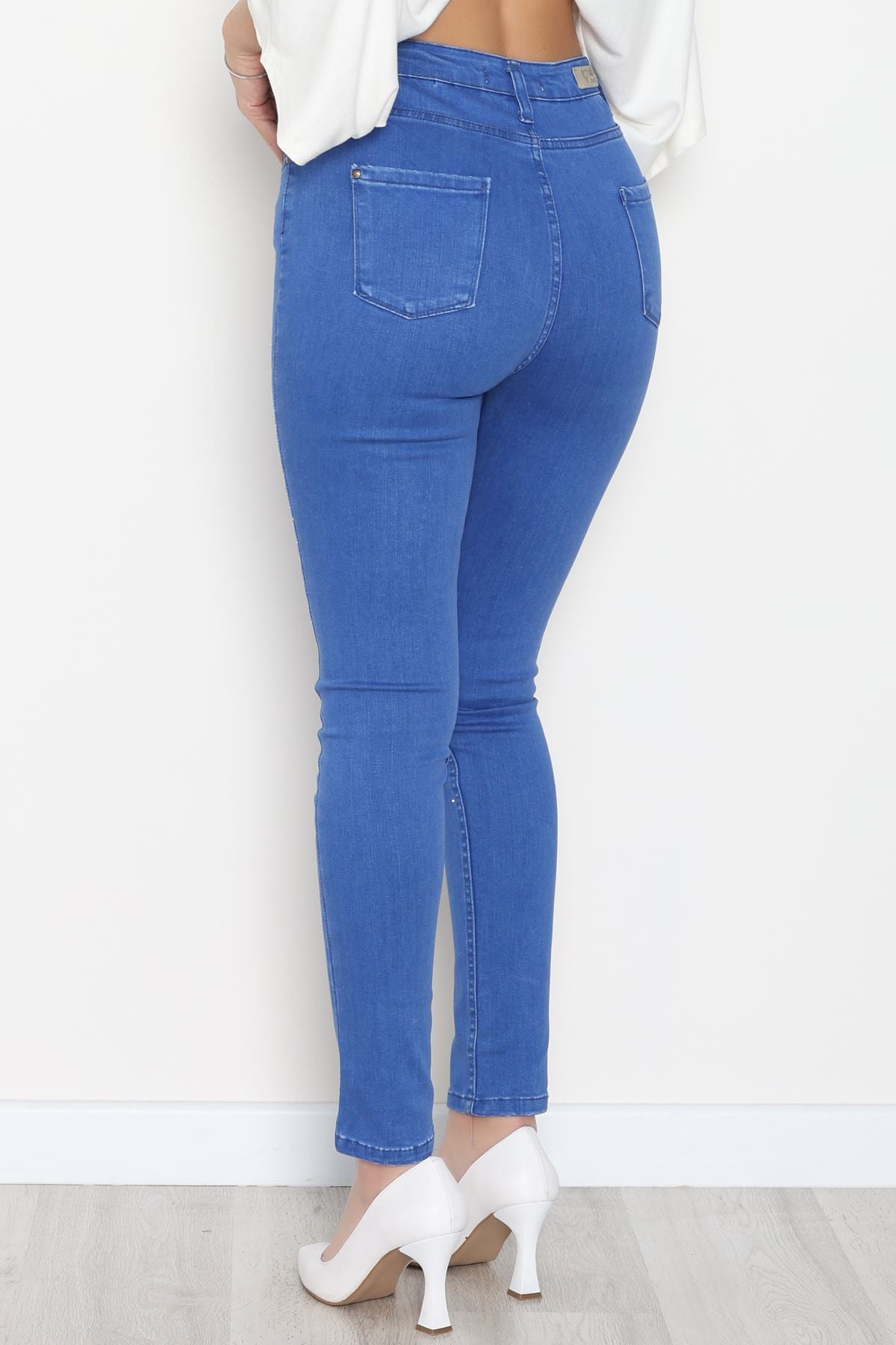 Taşlı Dar Paça Kot Pantolon Mavi - 31656.2112.