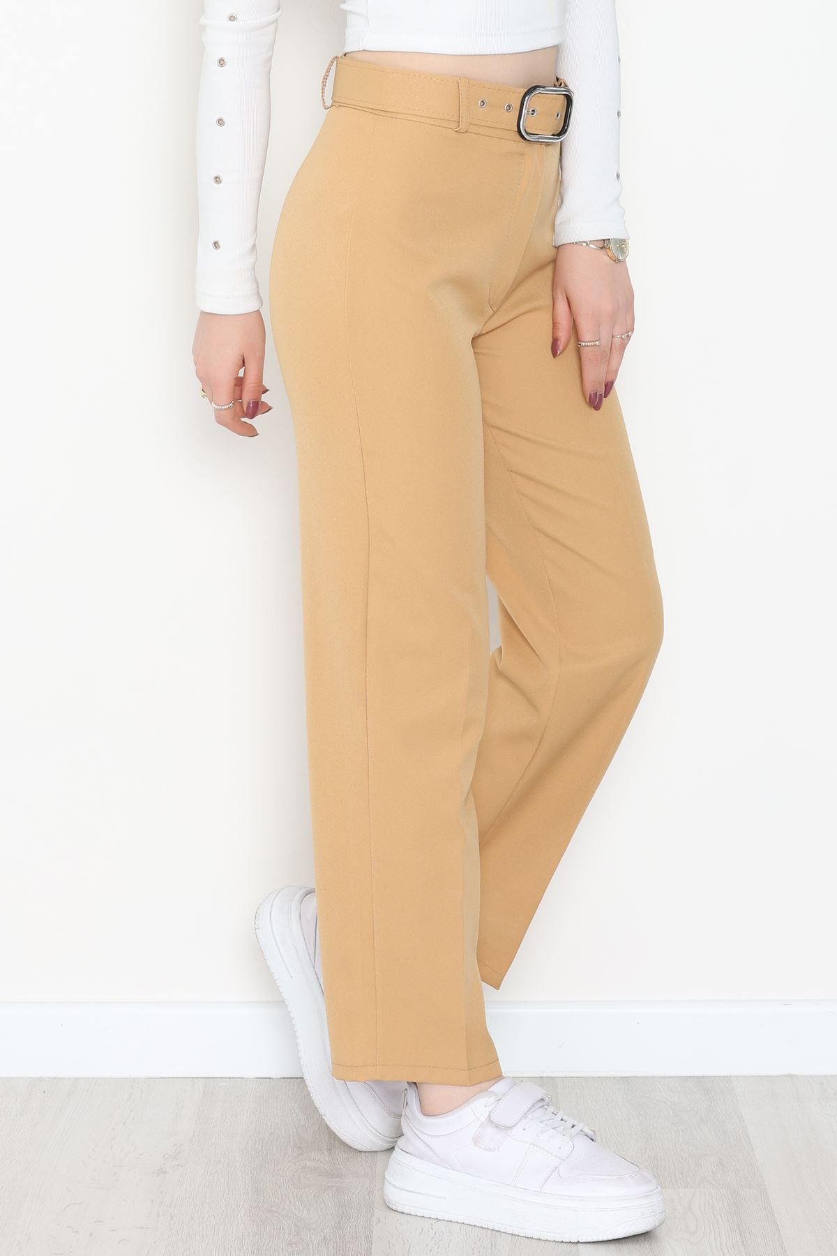 Kemerli Palazzo Pantolon Hardal - 24194.1397.