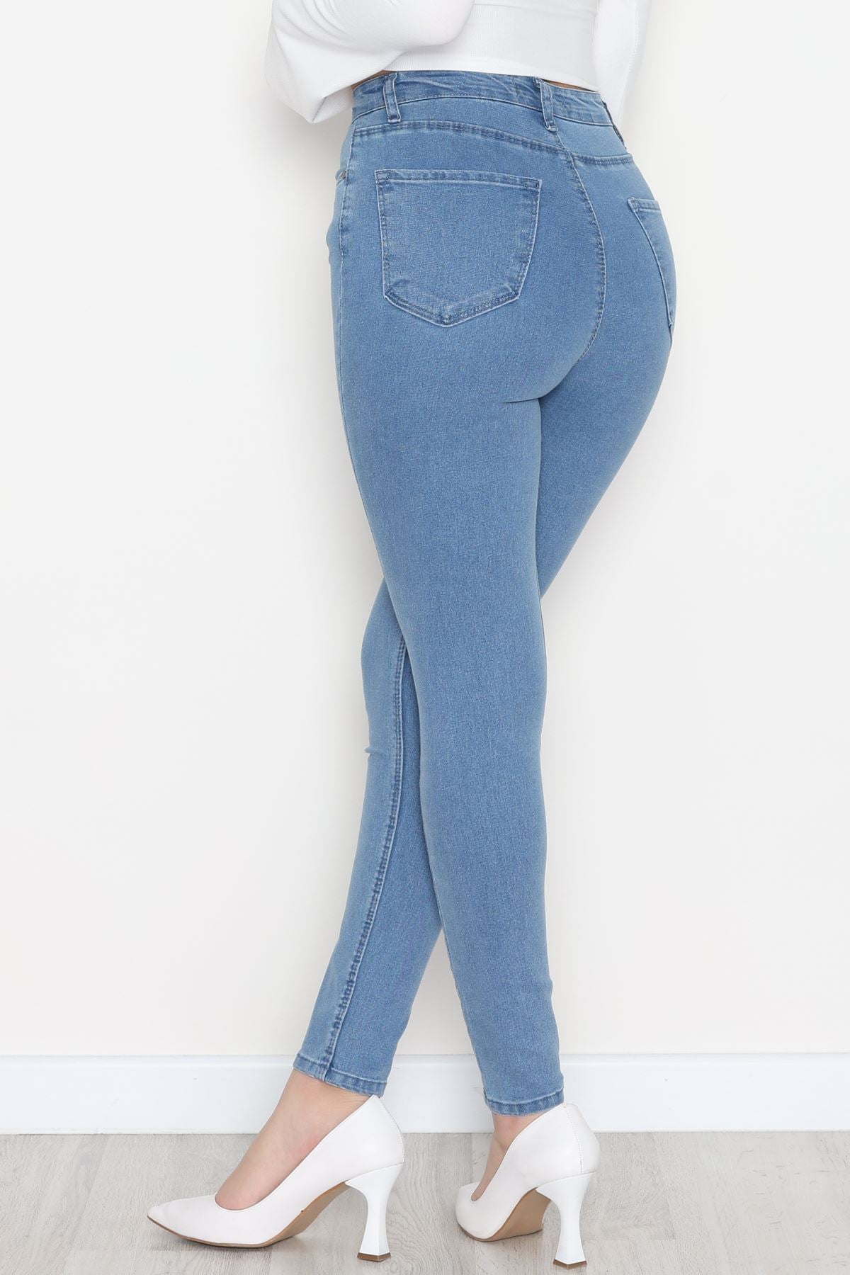 Dar Paça Kot Pantolon Açıkmavi - 31593.2112.