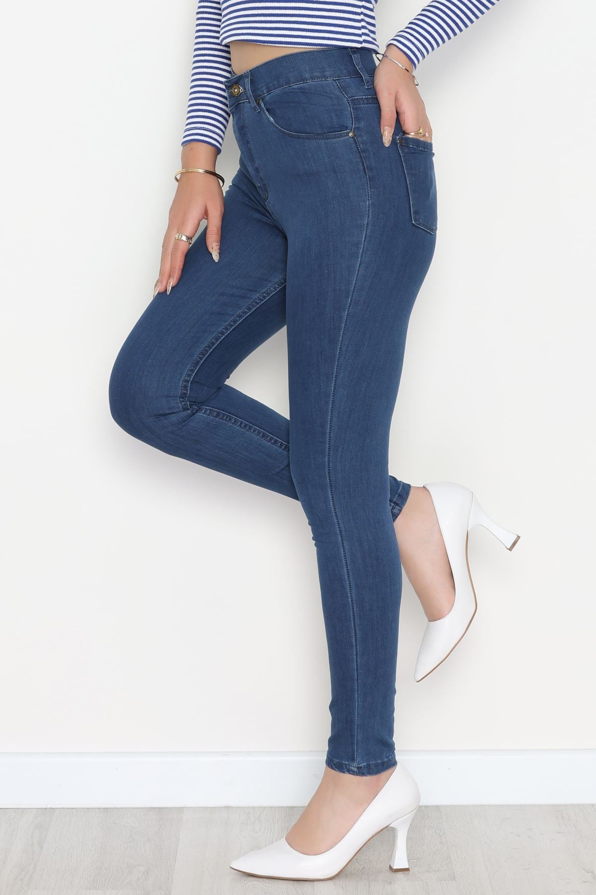 Dar Paça Kot Pantolon Mavi2 - 31593.2112.