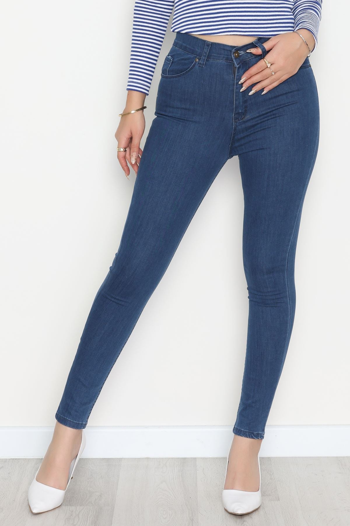 Dar Paça Kot Pantolon Mavi2 - 31593.2112.