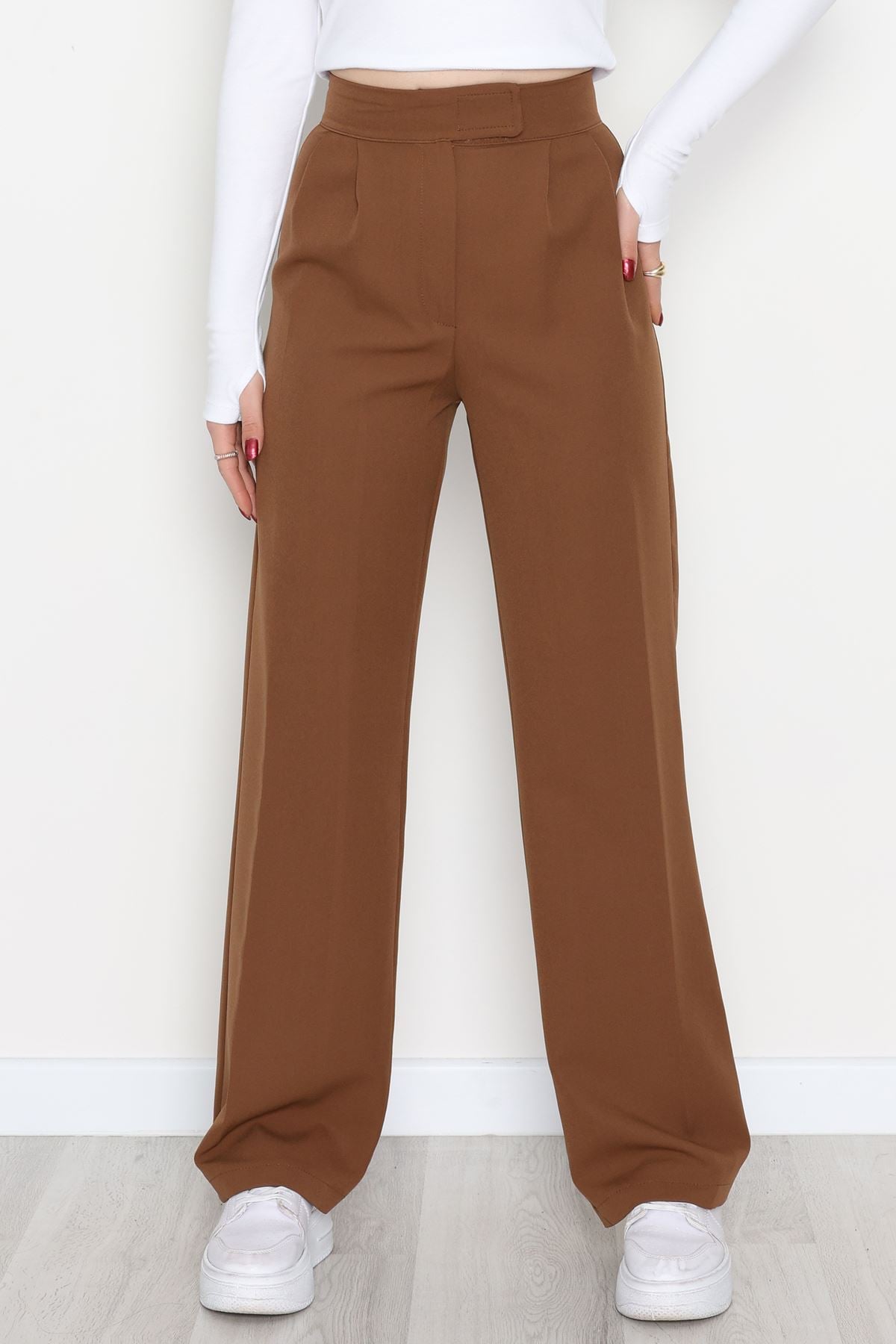 Cırtlı Palazzo Pantolon Kahve - 51213.1779.
