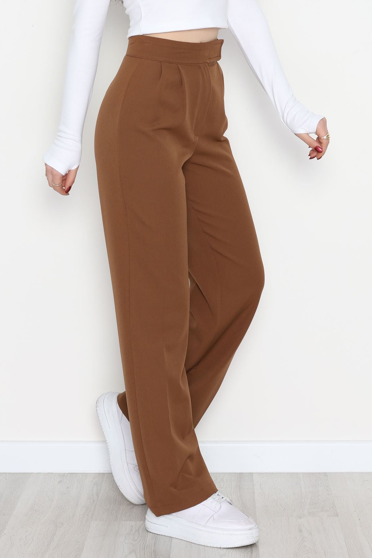 Cırtlı Palazzo Pantolon Kahve - 51213.1779.