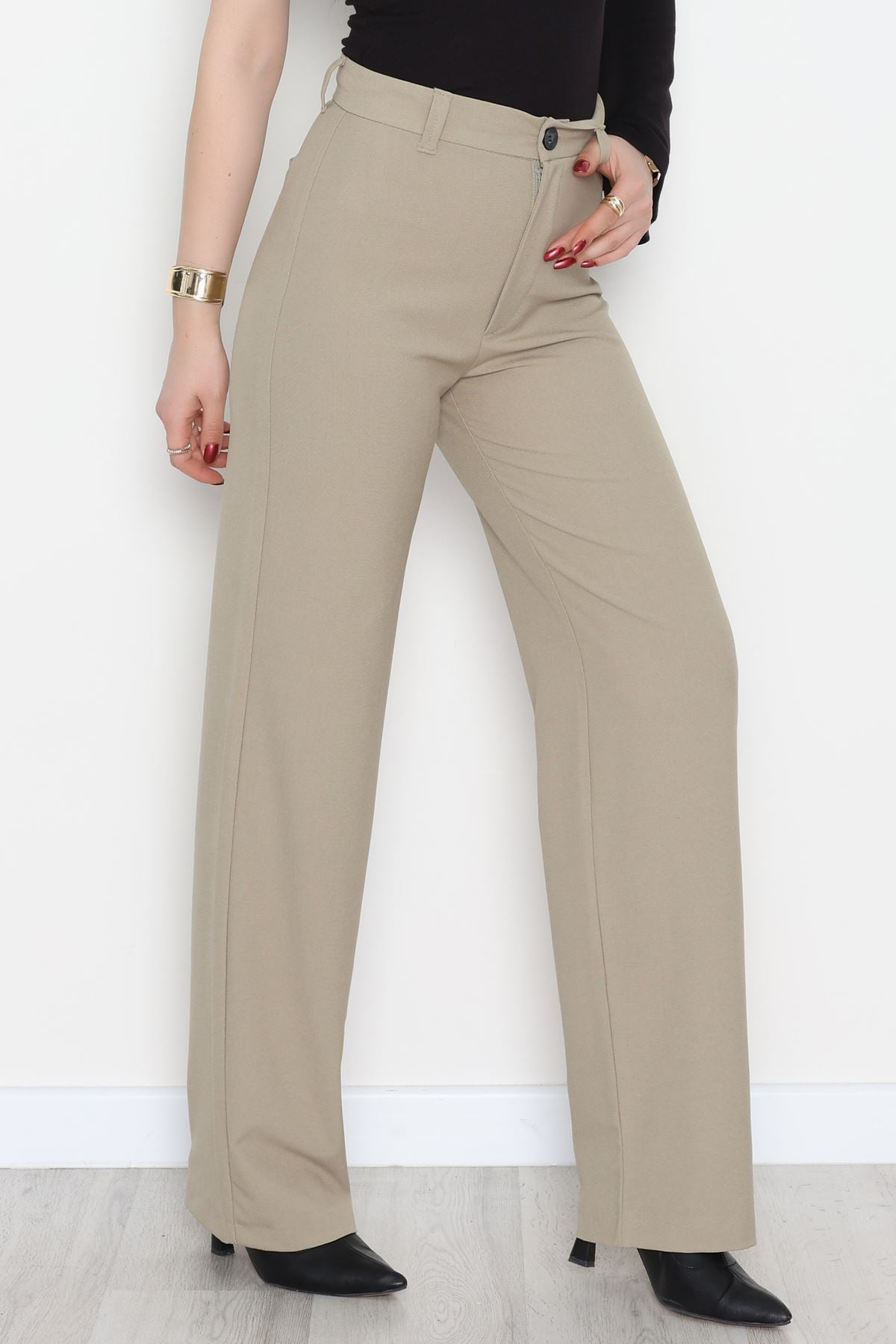 Dokuma Kumaş Pantolon Açıkhaki - 42650.1871.