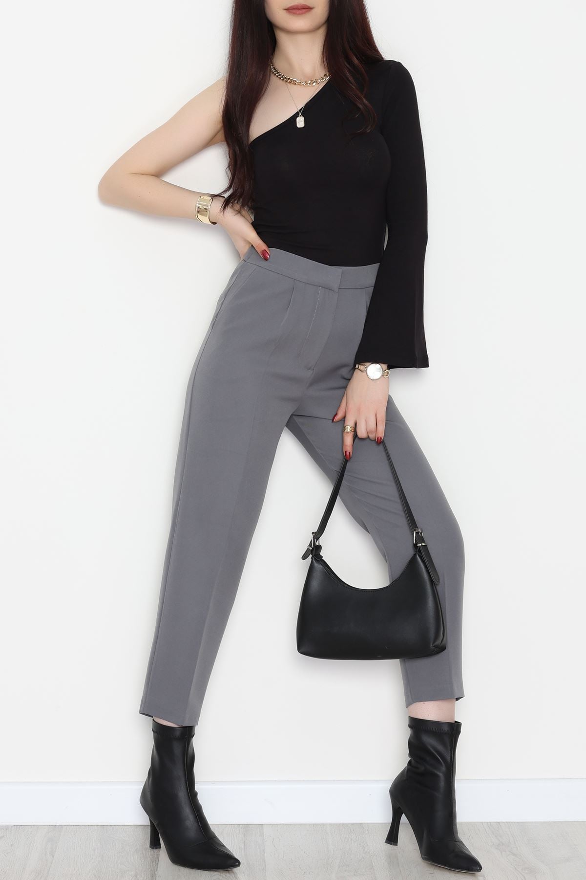 Dabıl Kumaş Pantolon Gri - 52001.2116.