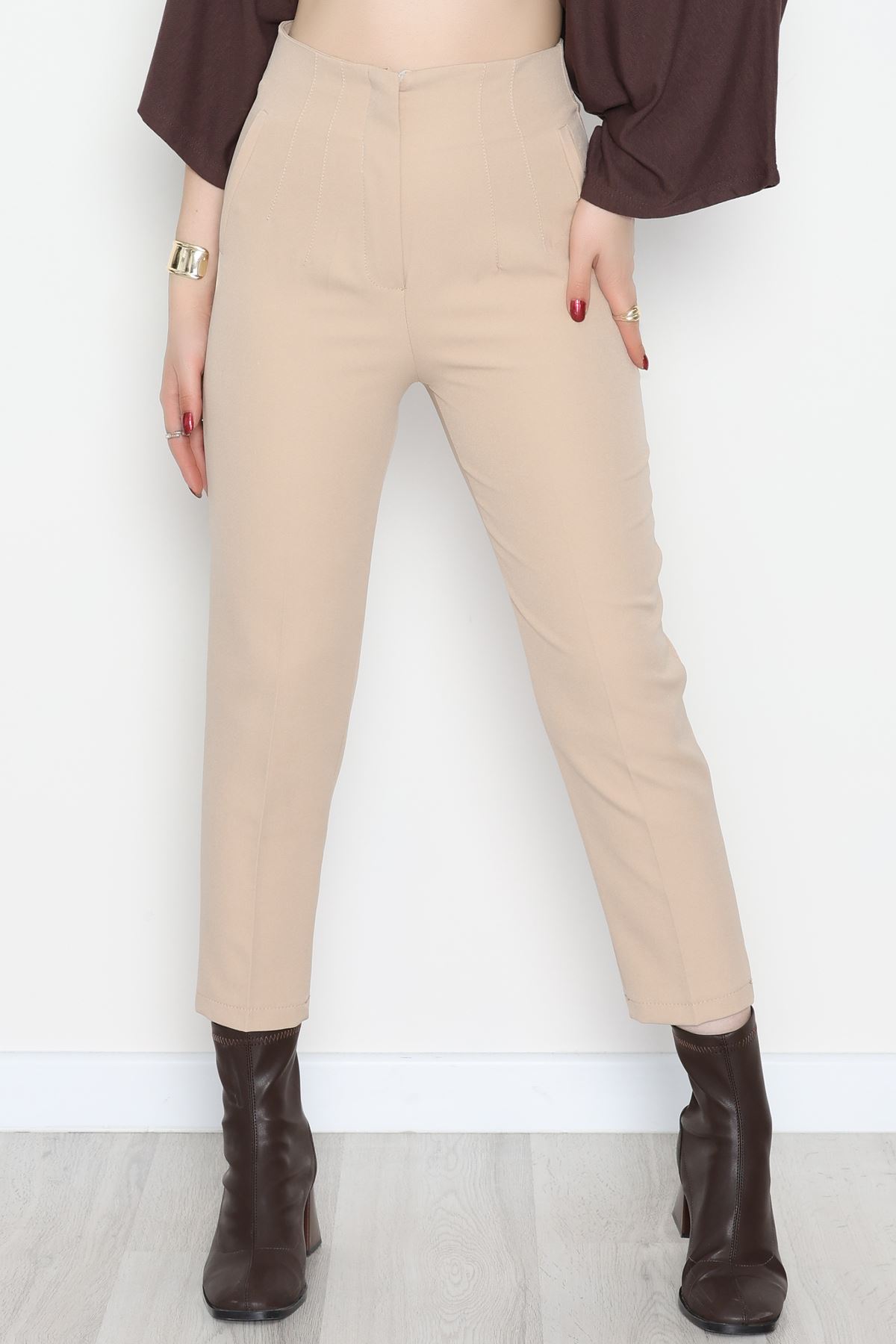 Pensli Havuç Pantolon Bej - 51215.1779.