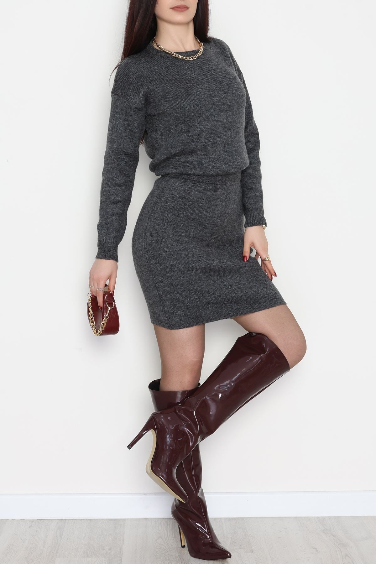 Etekli Triko Takım Antrasit - 2294.1247.