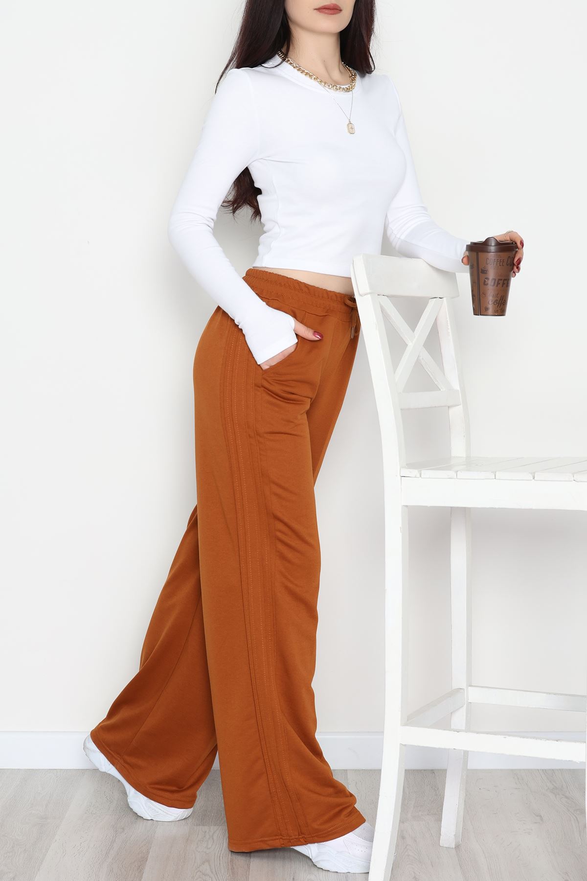 2 İplik Eşofman Altı Kahve - 52048.1857.