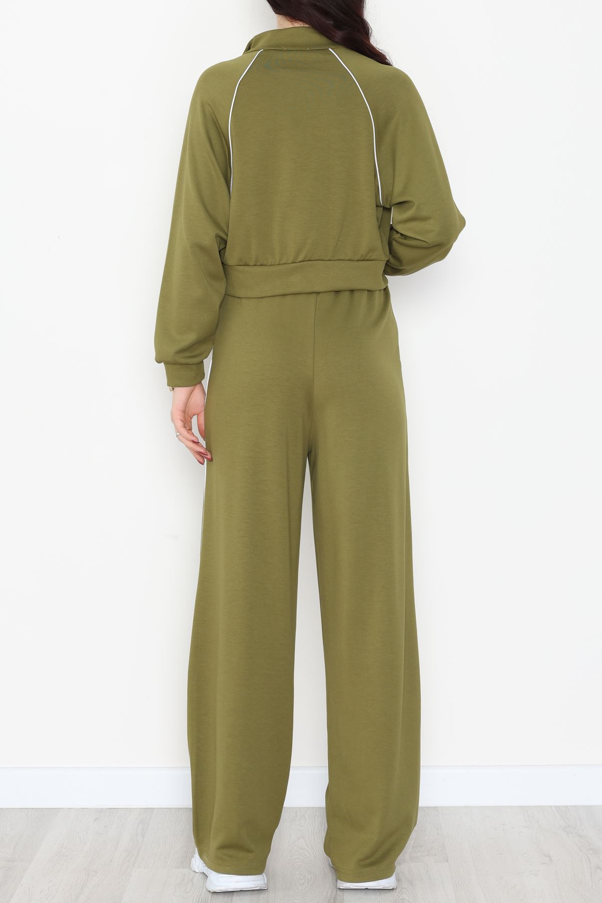 Biyeli Modal Eşofman Takımı Yeşil - 4130.1247.