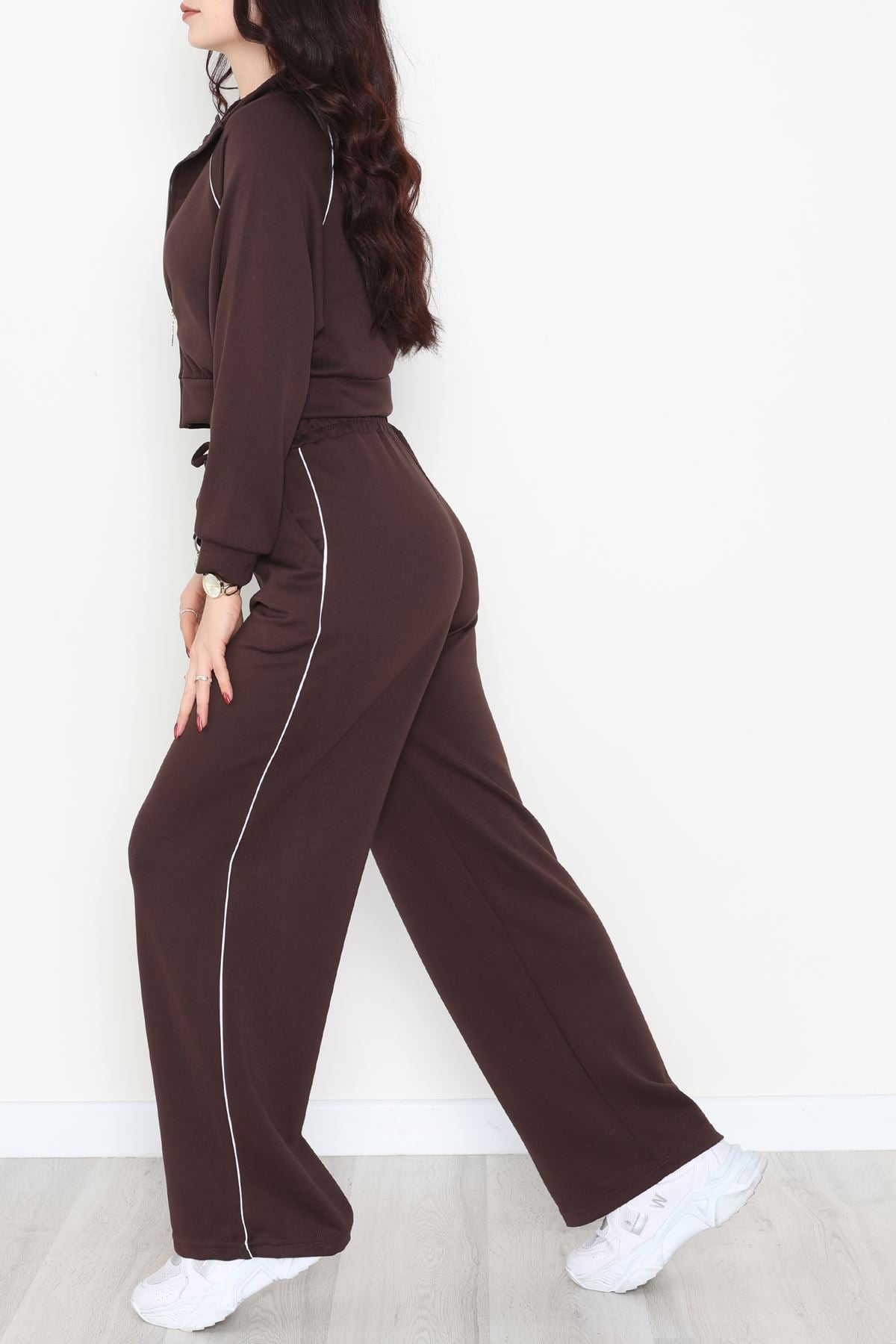 Biyeli Modal Eşofman Takımı Acıkahve - 4130.1247.