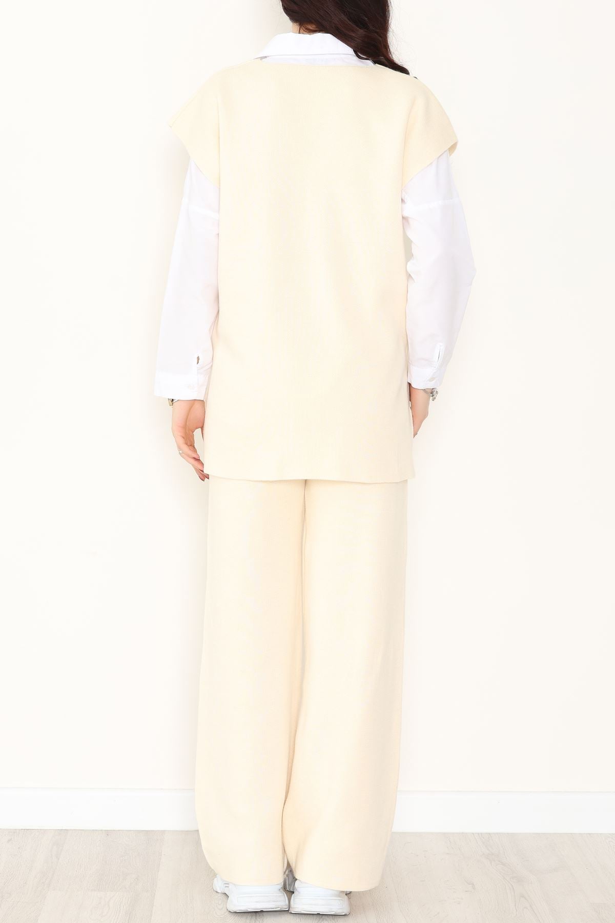 Baskılı Triko Takım Bej - 7109.1247.