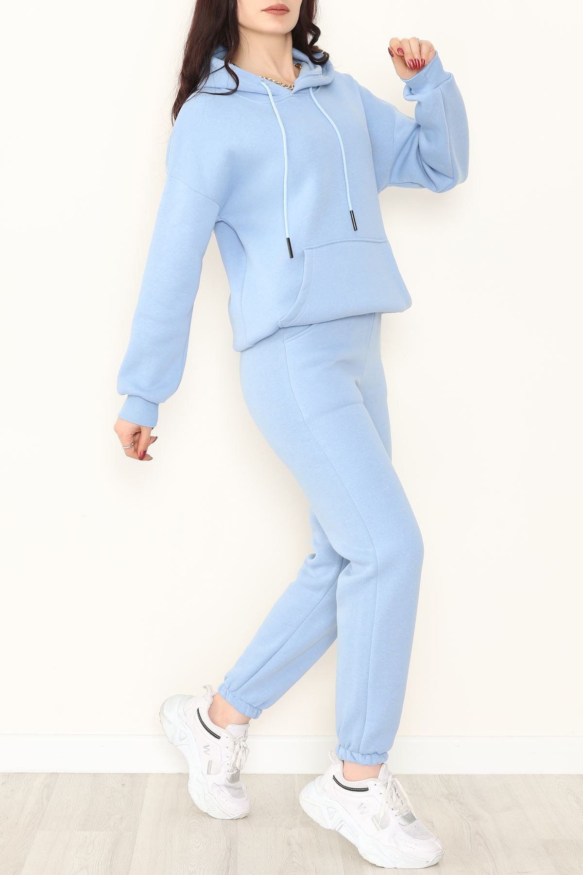 Kapşonlu 3 İplik Eşofman Takımı Bebemavi - 20965.1878.