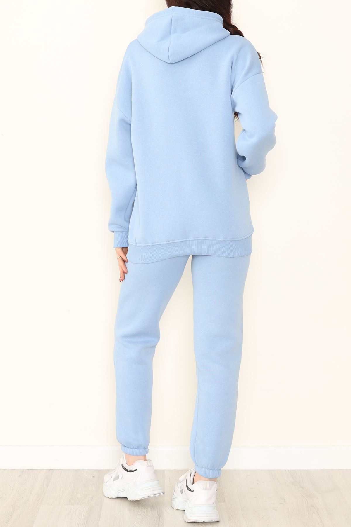 Kapşonlu 3 İplik Eşofman Takımı Bebemavi - 20965.1878.