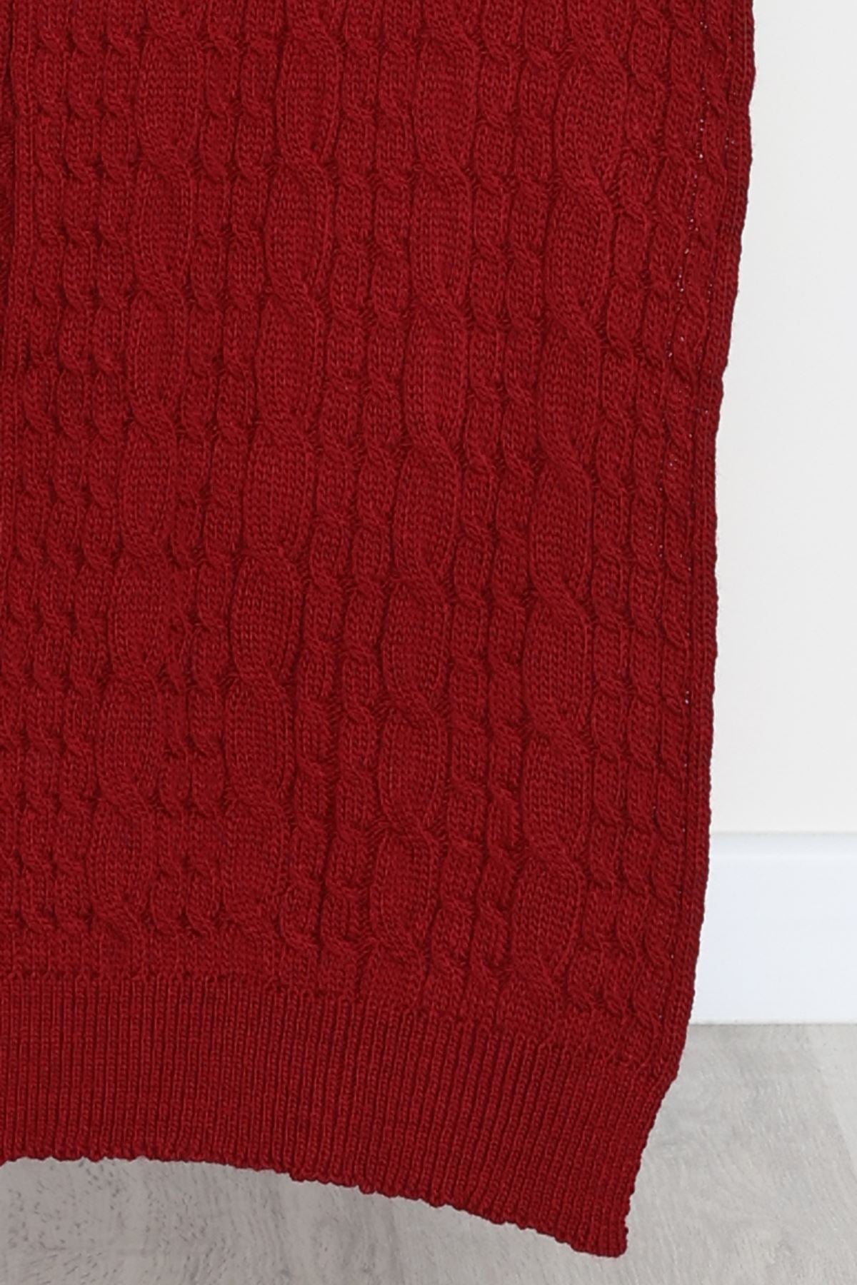 Atkılı 3'Lü Triko Takım Bordo - 2288.1247.