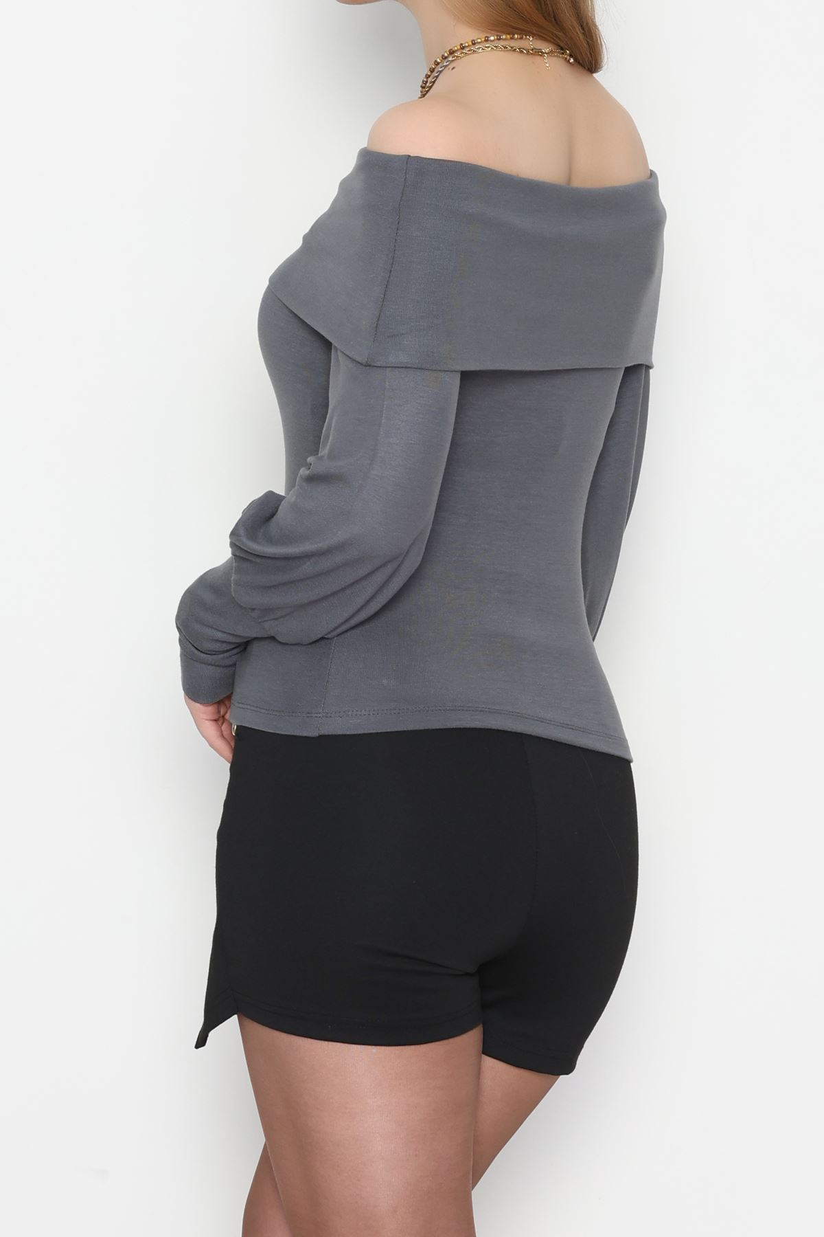 Buzzy Madonna Yaka Bluz Antrasit - 1003.2119.