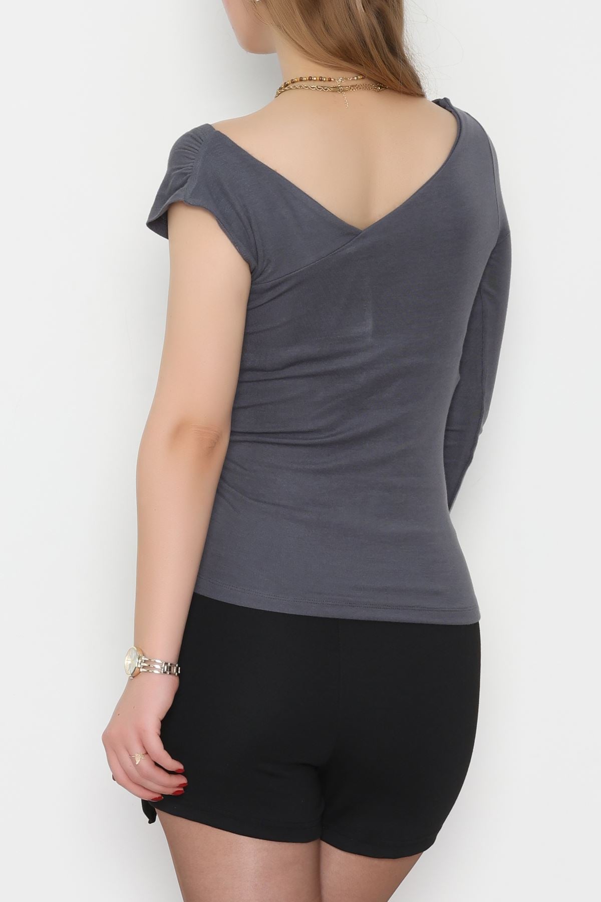 Tek Omuz Bluz Antrasit - 1006.2119.