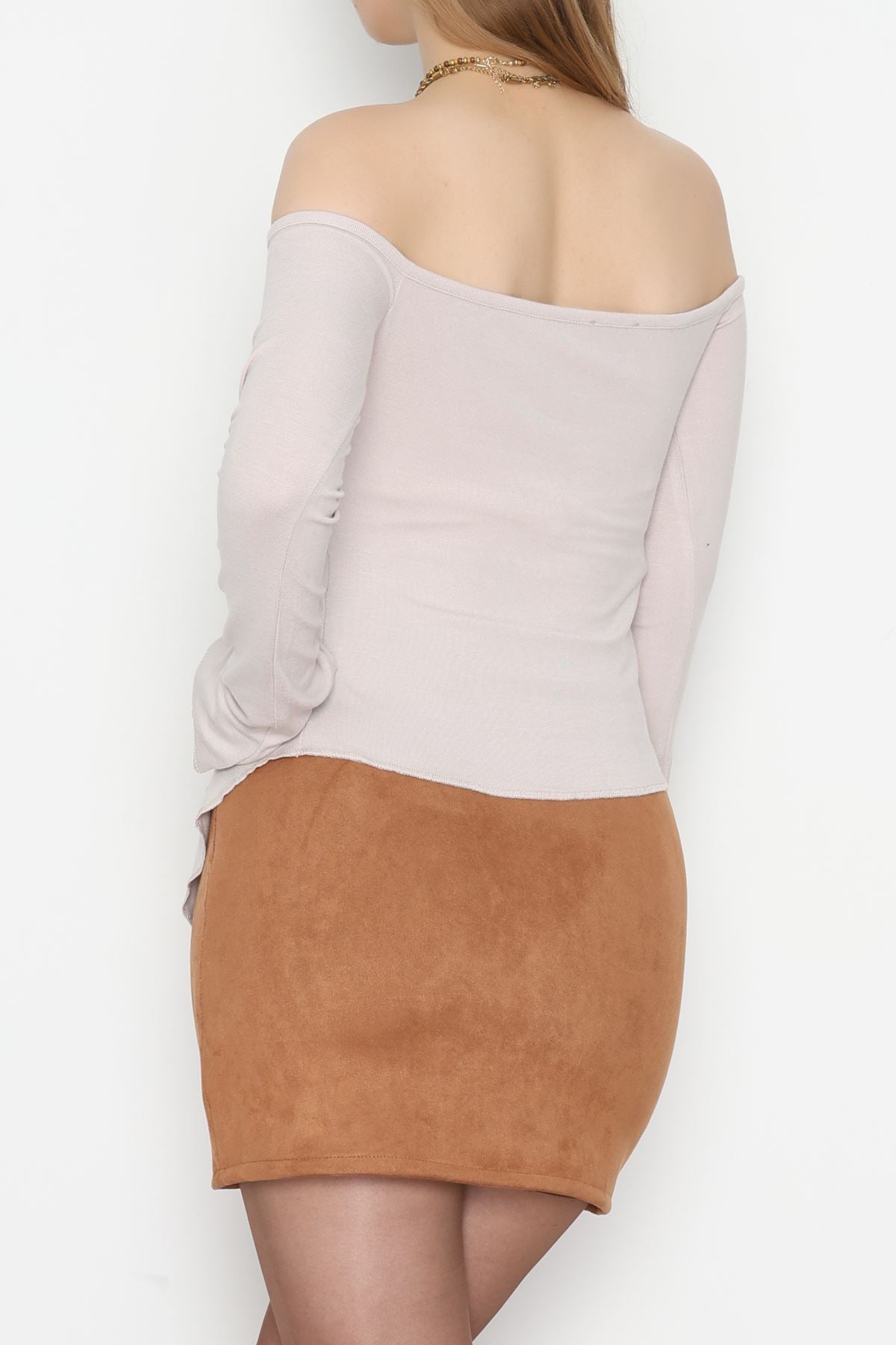 Buzzy Kumaş Önü Ayarlanabilir Büzgülü Bluz Taş - 1009.2119.