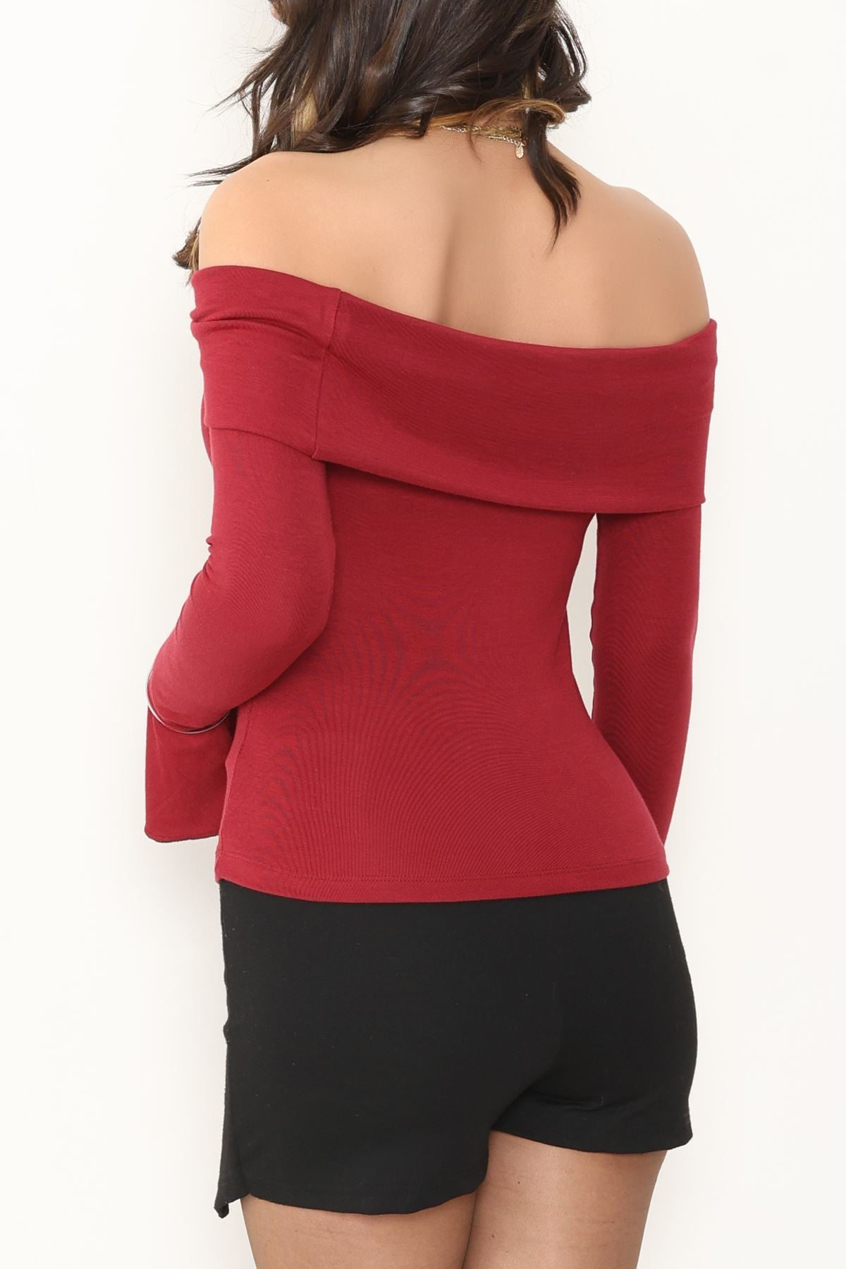 Madonna Yaka İspanyol Kol Bluz Bordo - 1046.2119.