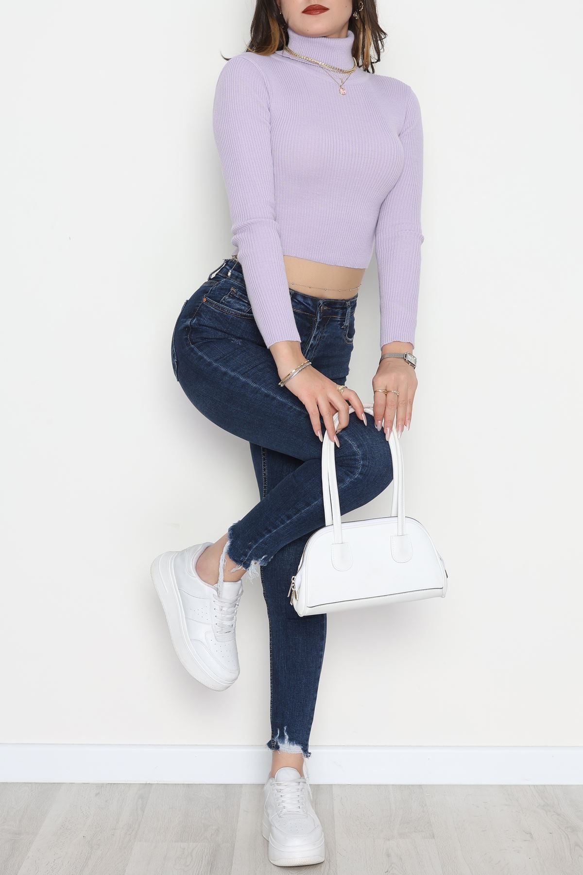 Balıkçı Yaka Triko Lila - 4008.2043.