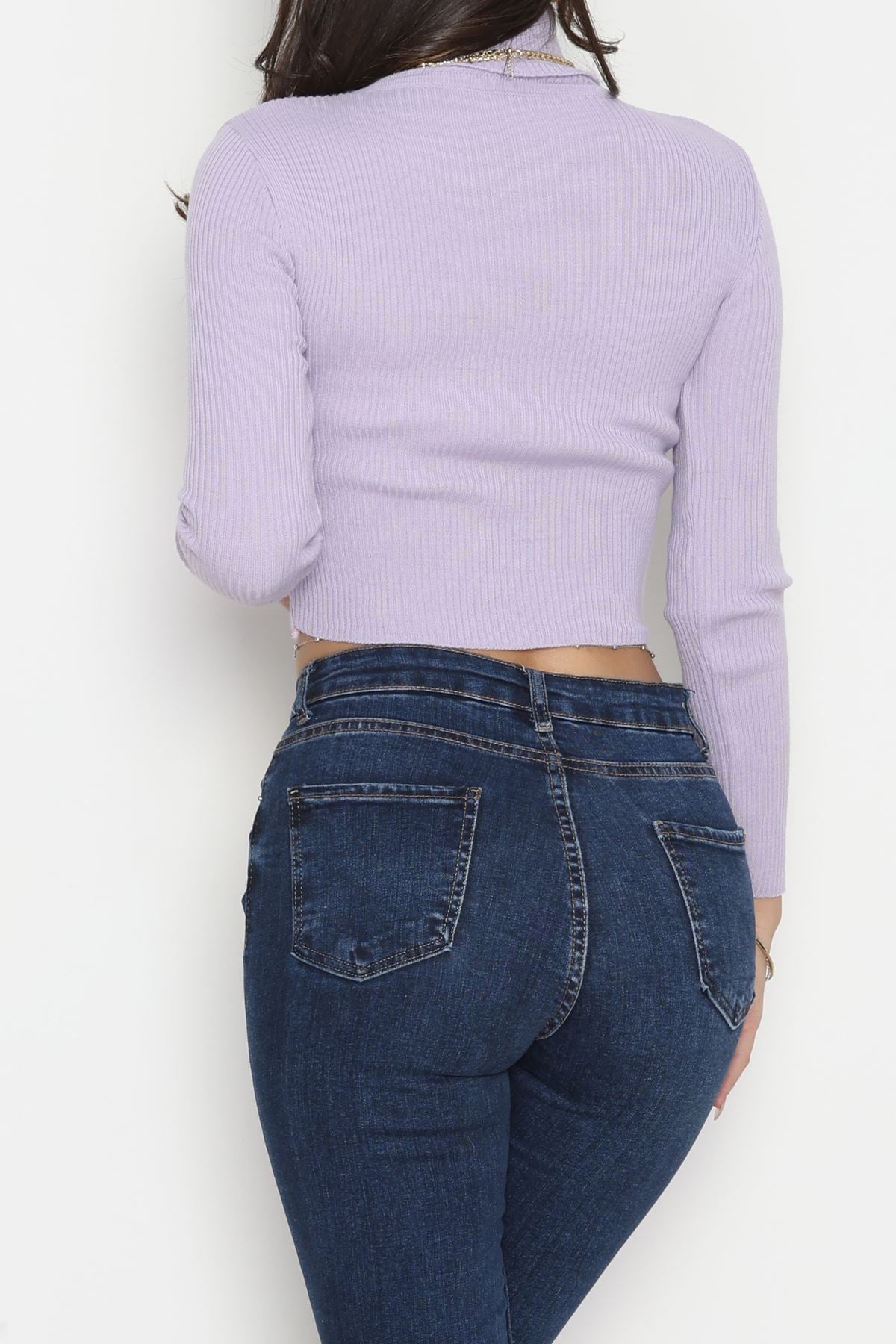 Balıkçı Yaka Triko Lila - 4008.2043.