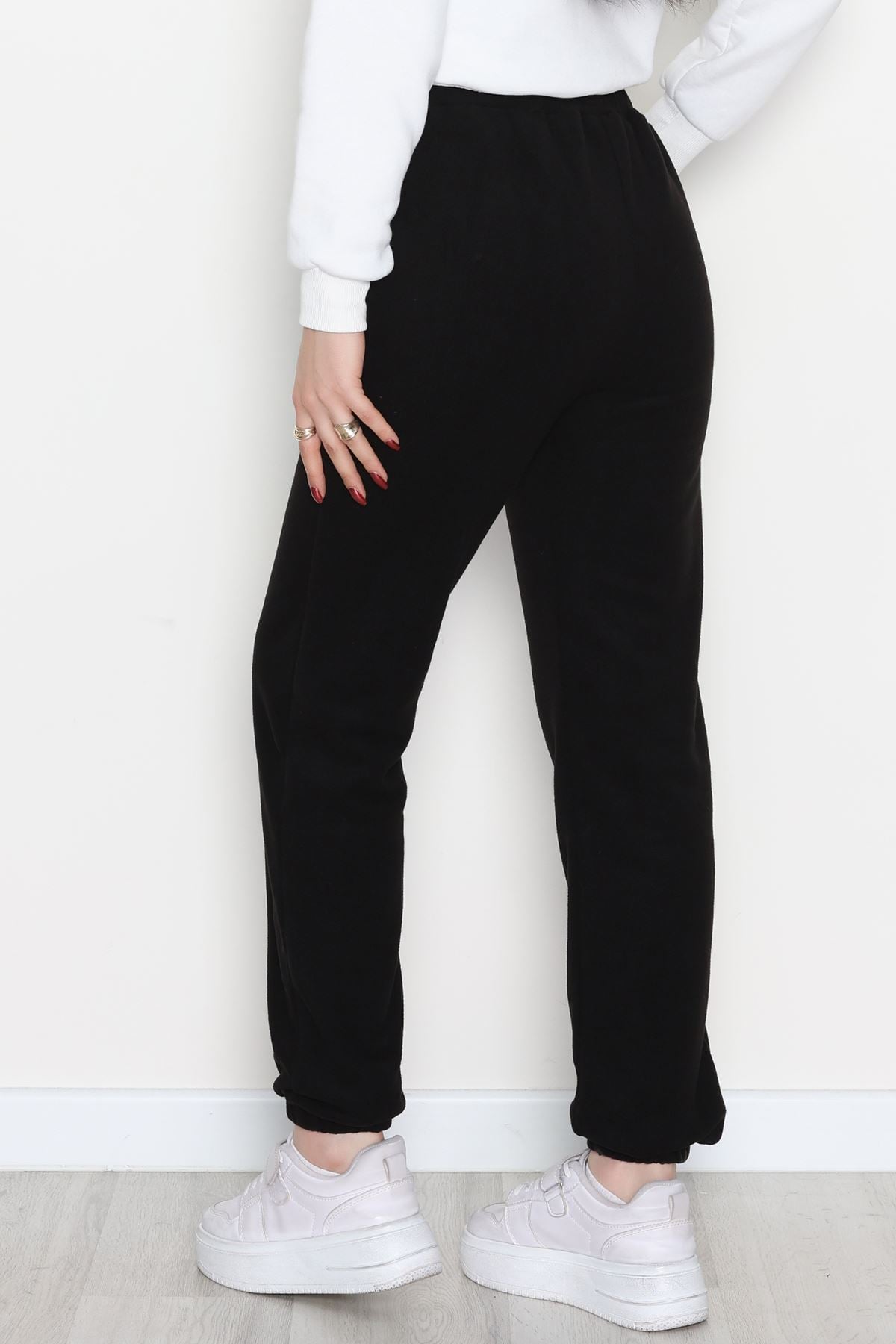 Paça Lastikli Polar Eşofman Altı Siyah - 51001.053.