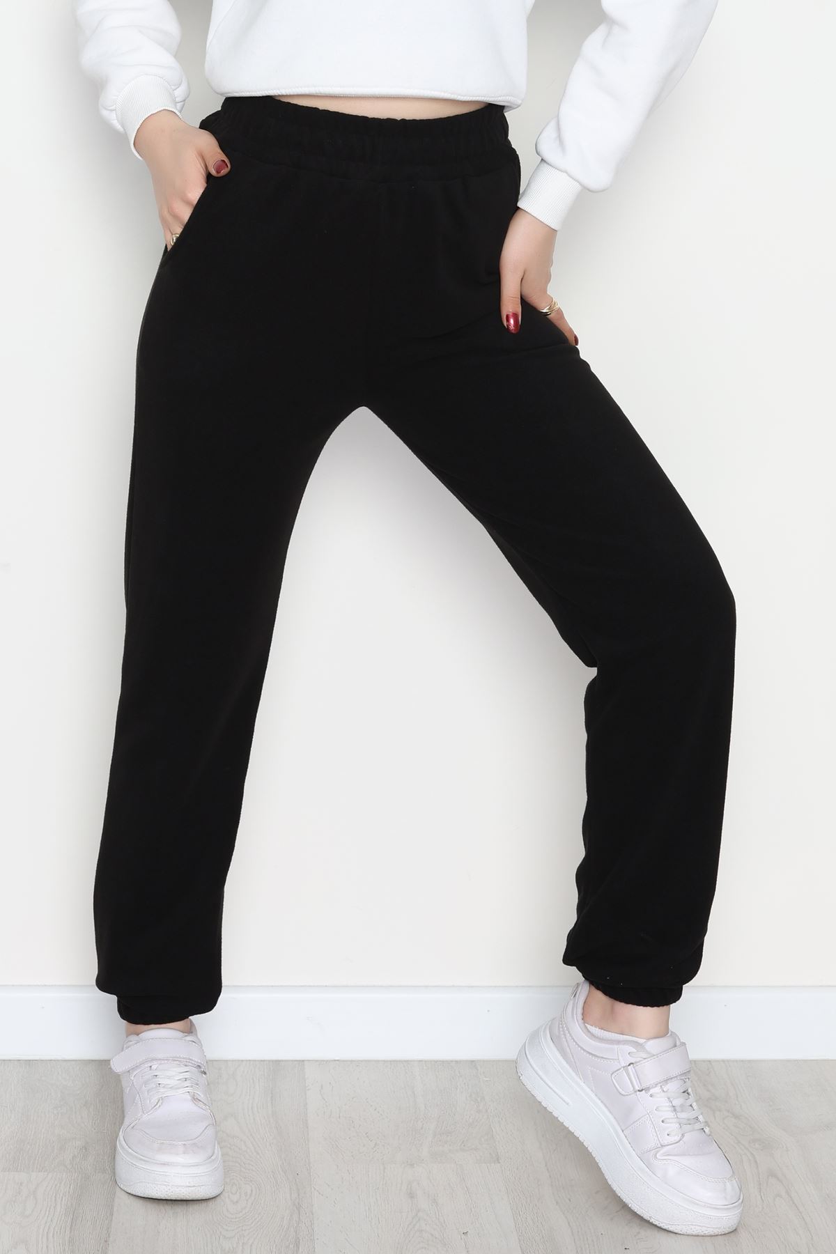 Paça Lastikli Polar Eşofman Altı Siyah - 51001.053.