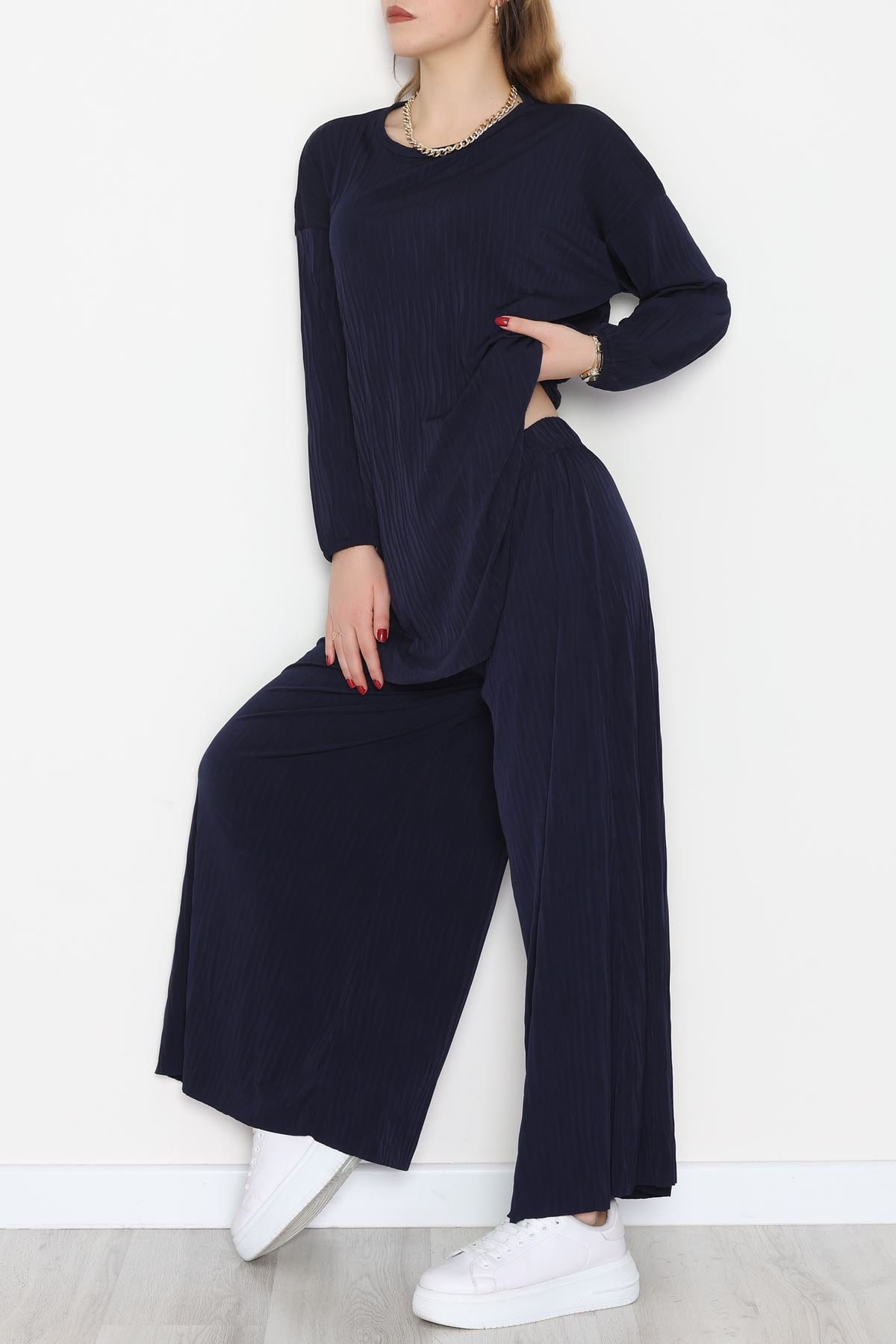 Sandy Crash Kumaş İkili Takım Lacivert - 42667.1949.