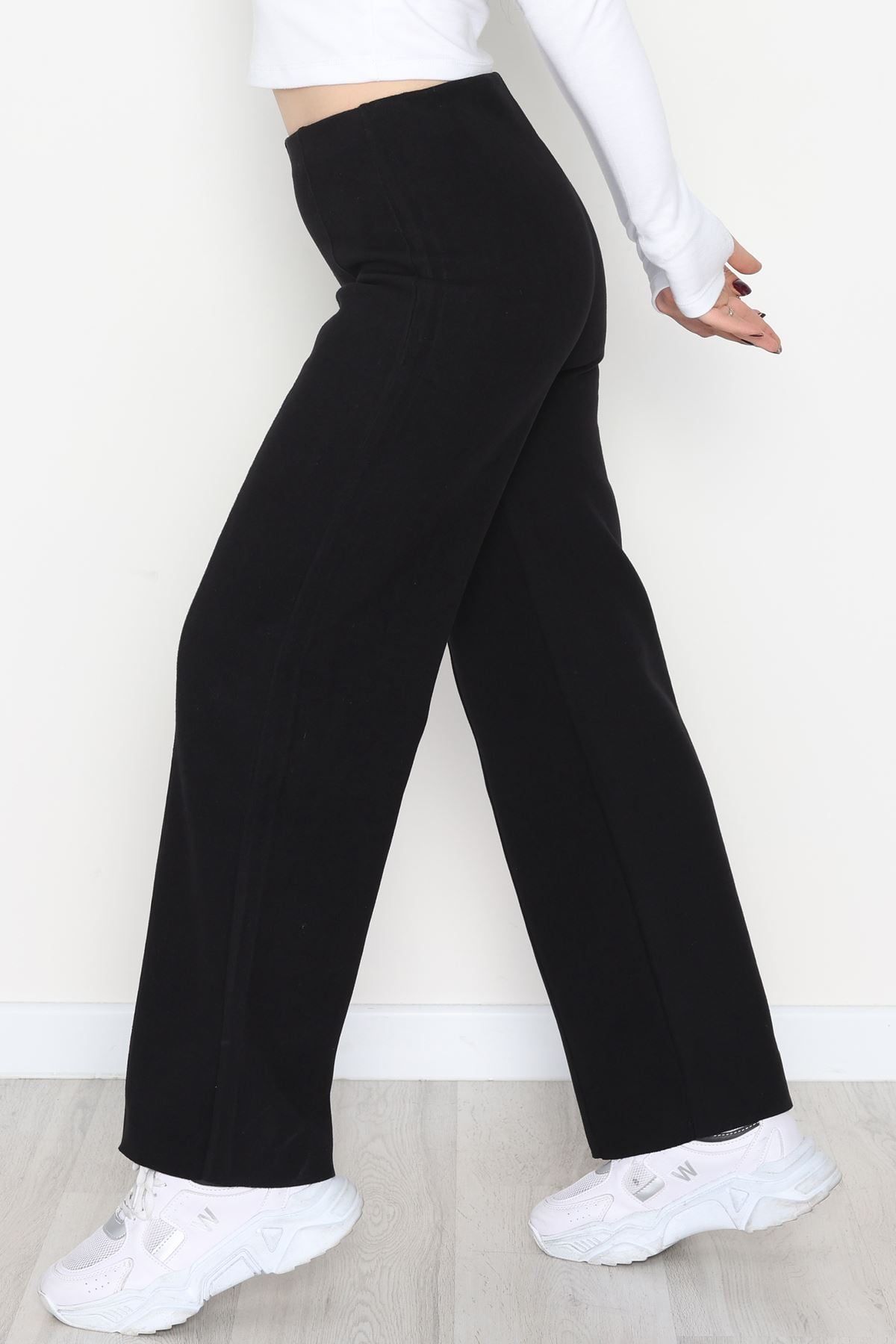 Selanik Kumaş Palazzo Pantolon Siyah - 51036.1837.