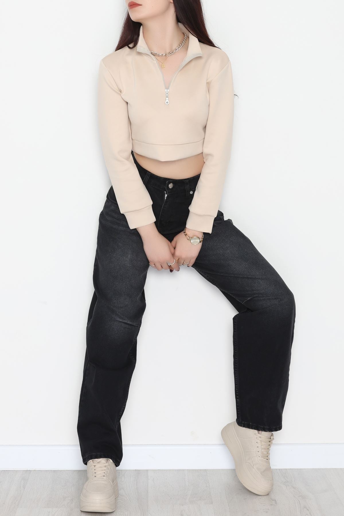 Scuba Yarım Fermuarlı Sweat Ten - 1066.2119.