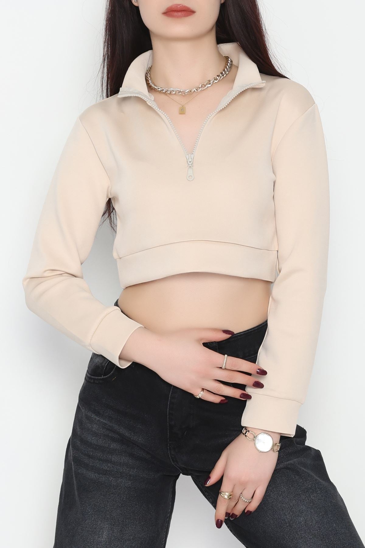 Scuba Yarım Fermuarlı Sweat Ten - 1066.2119.